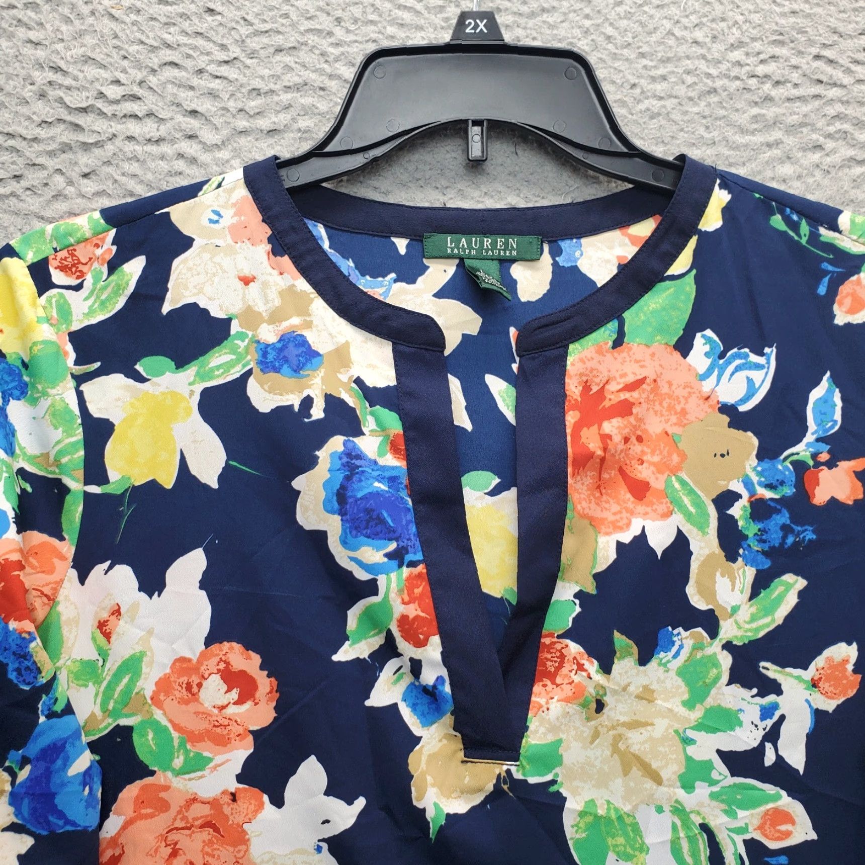 Ralph Lauren Lauren Ralph Lauren Blouse Womens L Floral Long Sleeve V-Neck Pullover Top Multicolor Shirt Environmental Size L / US 10 / IT 46 - 3 Thumbnail