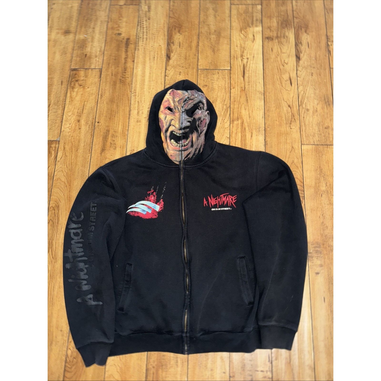 Band Tees × Vintage Freddy Krueger Nightmare On Elm Street Full Zip 23x26 XL Size US XL / EU 56 / 4 - 1 Thumbnail
