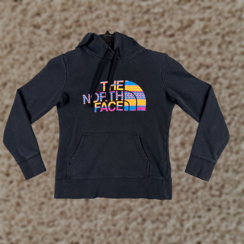 The North Face The North Face Hoodie Womens Small Black Pink Pullover Cotton Blend Logo Pocket Crew Neck Performance/Activewear - White? Size S / US 4 / IT 40 - 1 Thumbnail