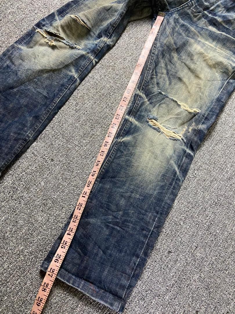 Japanese Brand DIGREEN Distressed Ripped Denim Jeans (192) Size US 33 - 6 Thumbnail
