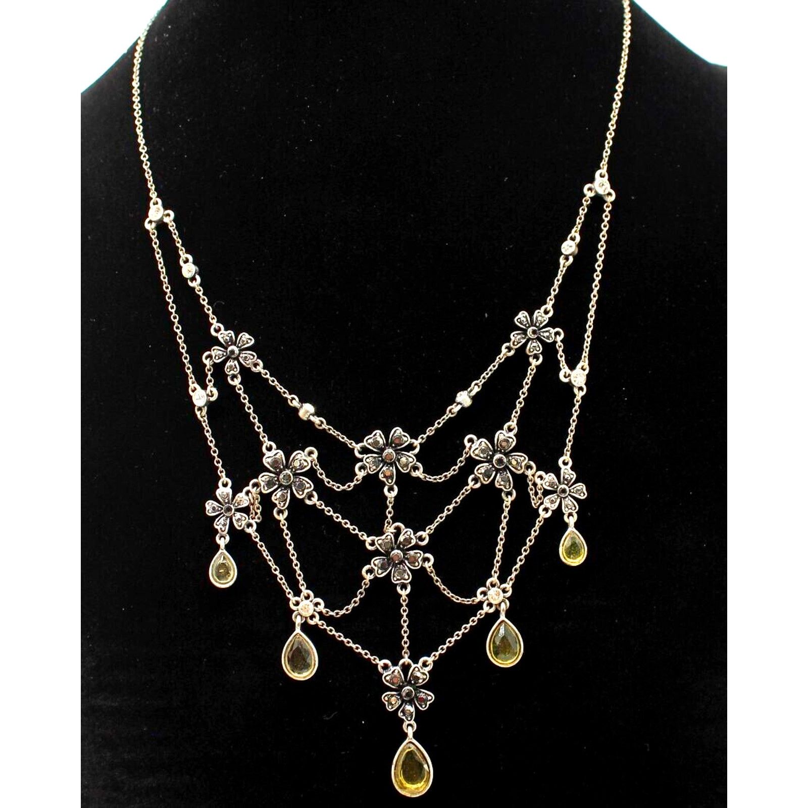Other Vintage Parure Set •Necklace Bracelet Earrings •Yellow •16" Size ONE SIZE - 2 Thumbnail