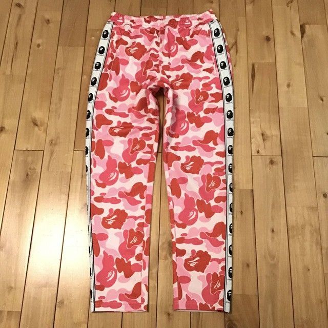 Bape BAPE JERSEY TRACK PANTS ABC camo Pink a bathing ape