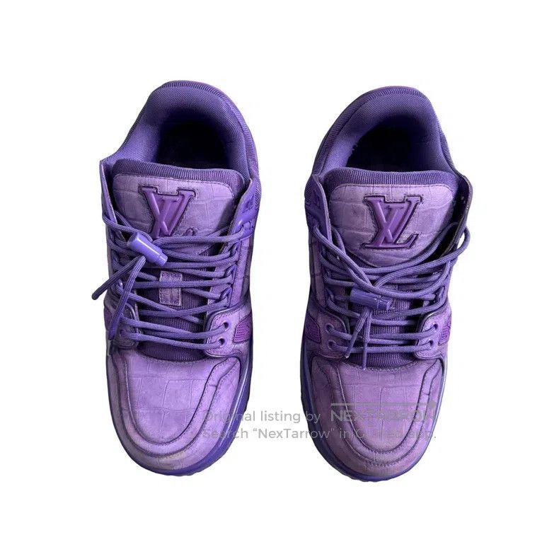 Louis Vuitton Louis Vuitton Trainer purple alligator print chunky board Size US 7.5 / EU 40-41 - 3 Thumbnail