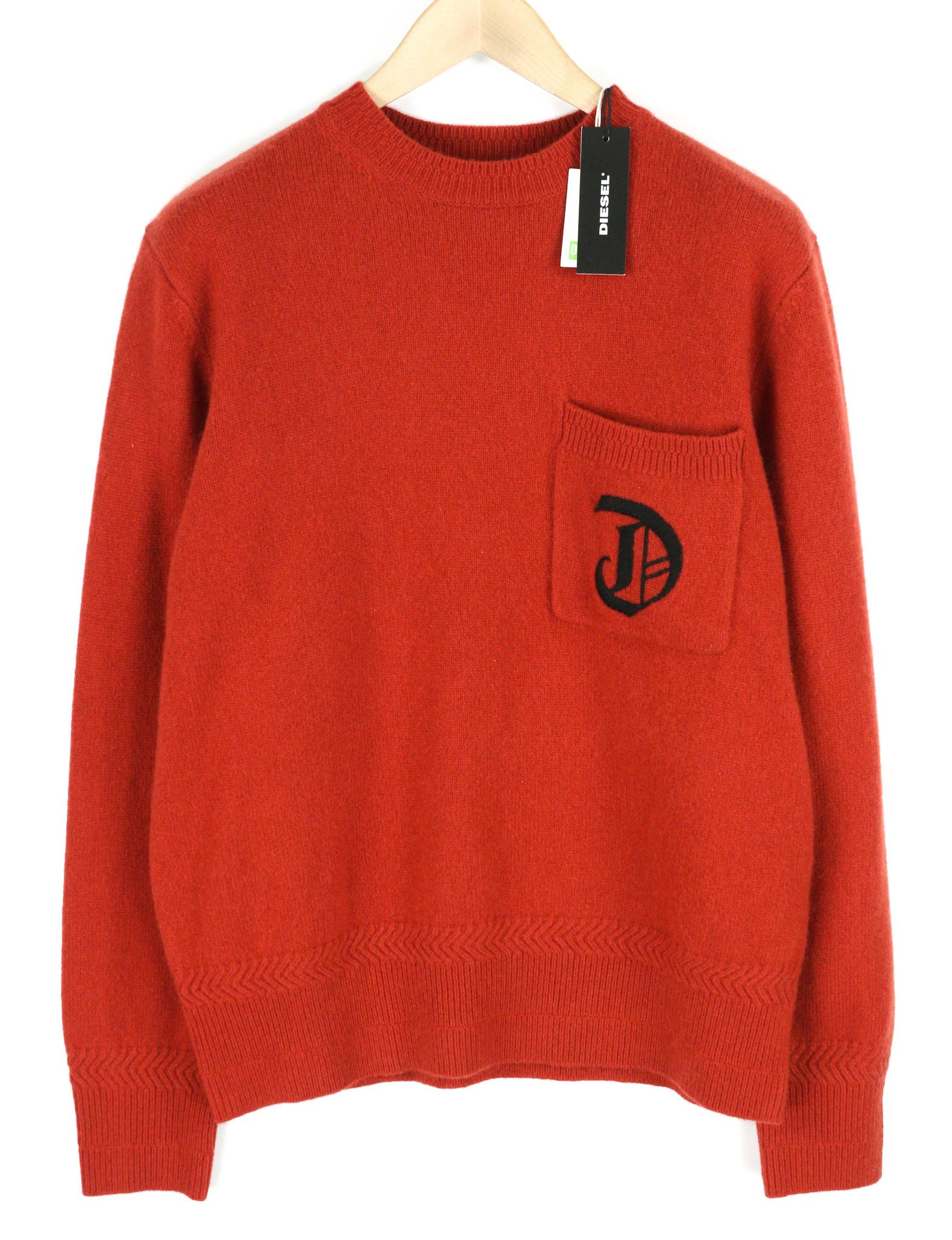 Diesel K-BOSTON M Red Wool Cashmere Knit Jumper 40139 Size US M / EU 48-50 / 2 - 1 Thumbnail
