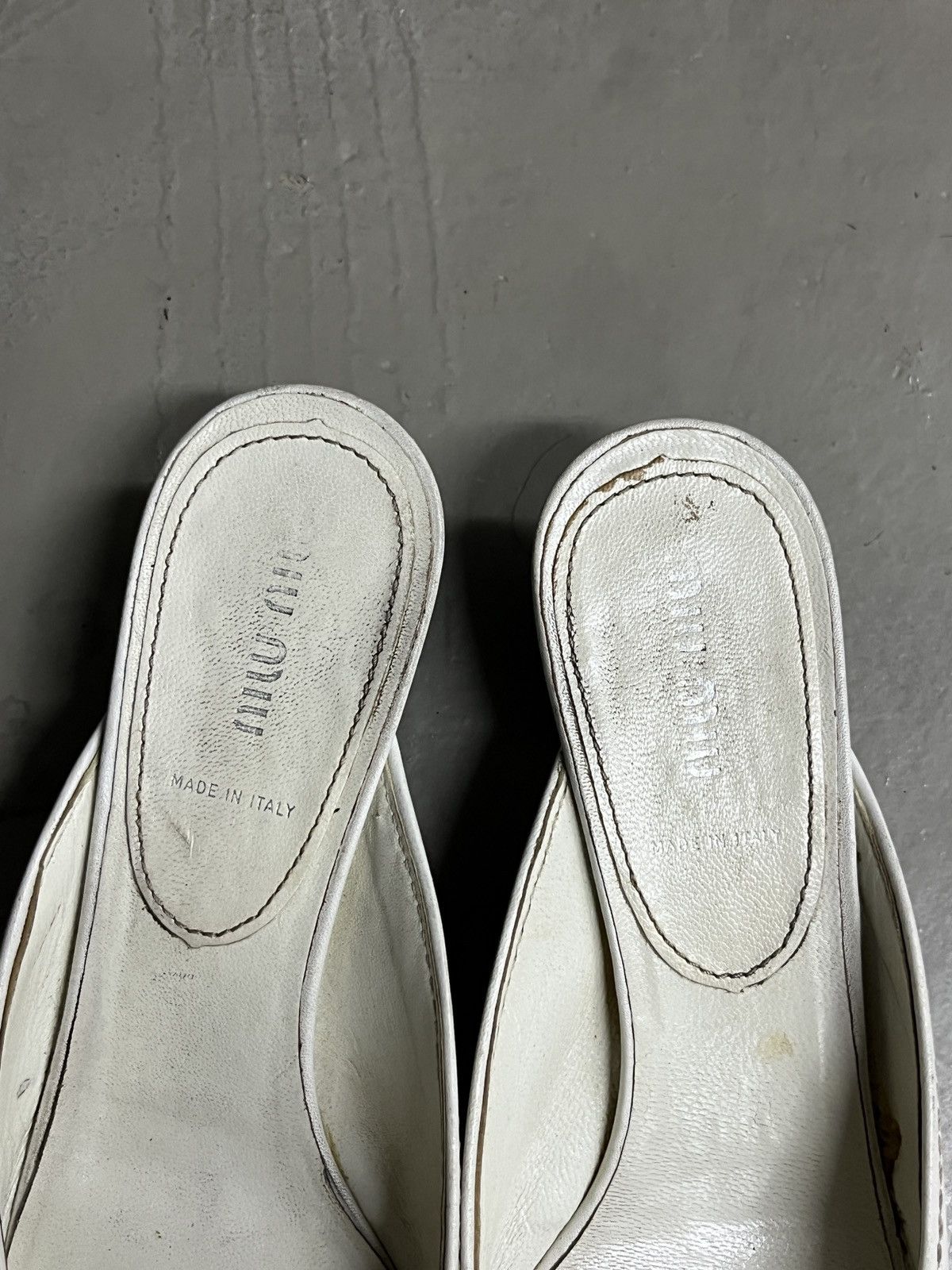 Prada 2000’ Miu Miu Kitten Heels Mules Pointed Toe Size 38 Size US 8 / IT 38 - 3 Thumbnail