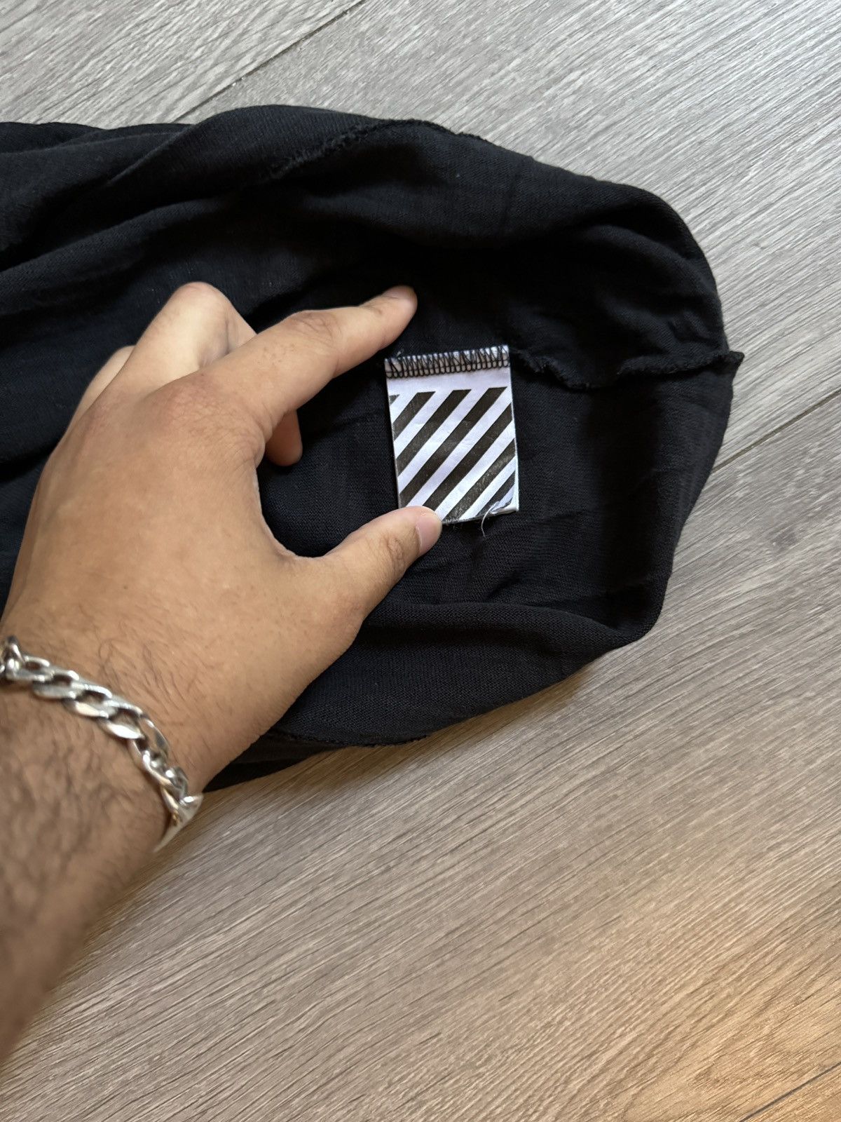 Off-White Off-White Black “Blue Collar” Tee Size US M / EU 48-50 / 2 - 7 Thumbnail