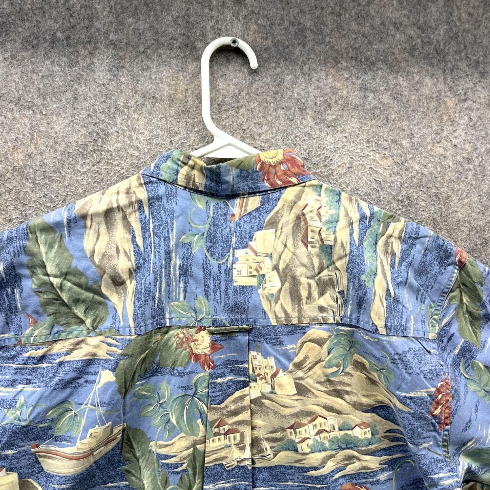 Izod IZOD Shirt Mens Medium Blue Hawaiian Tropical Short Sleeve Button Front Size US M / EU 48-50 / 2 - 6 Thumbnail
