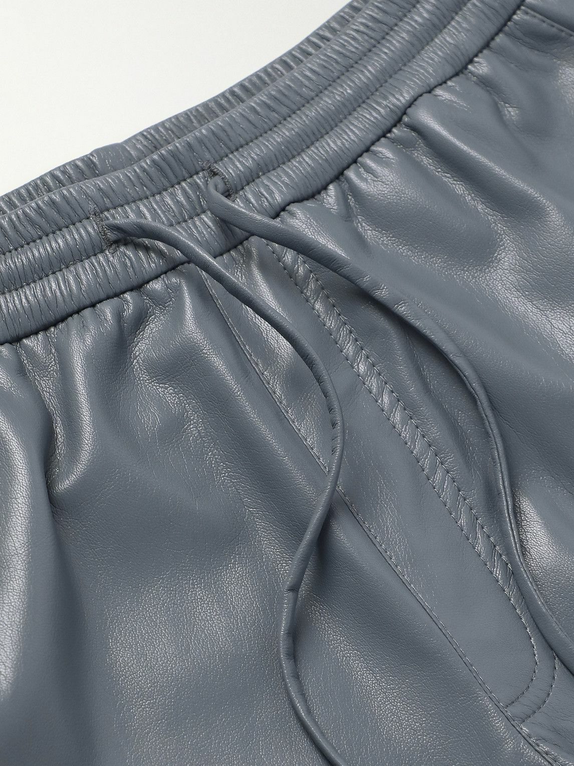 Nanushka o1mle1124 Doxxi Leather Shorts in Blue Size US 34 / EU 50 - 3 Thumbnail