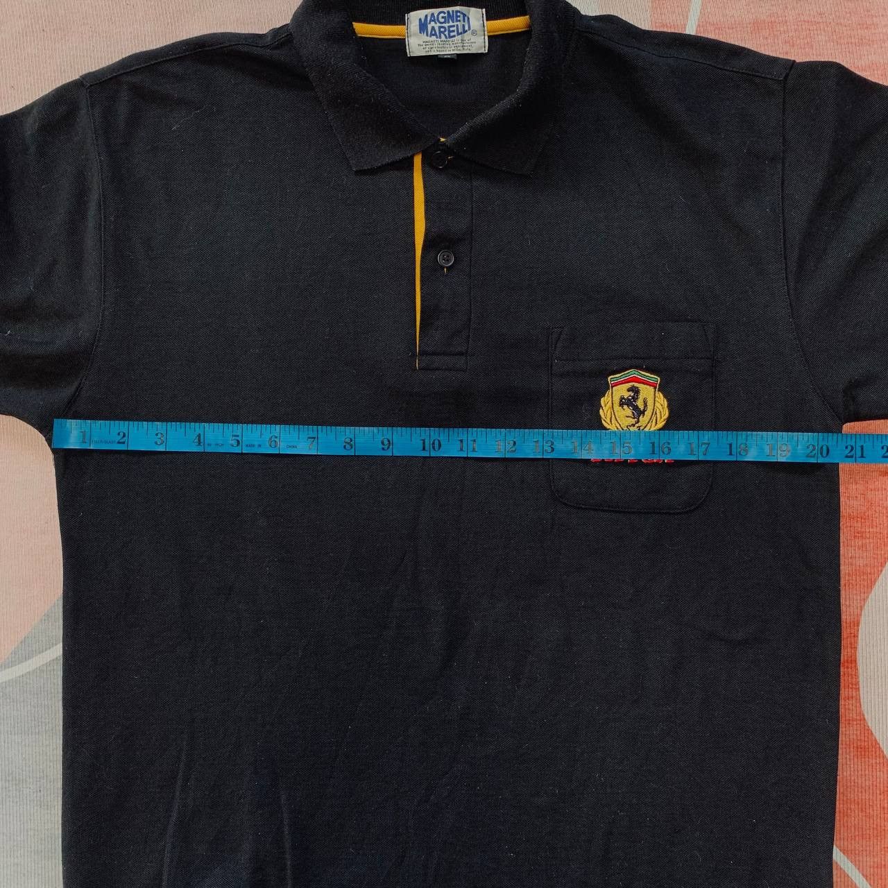 Ferrari Vintage FERRARI Embroidered Logo Pocket Long Sleeve Polo Tee Size US M / EU 48-50 / 2 - 9 Thumbnail