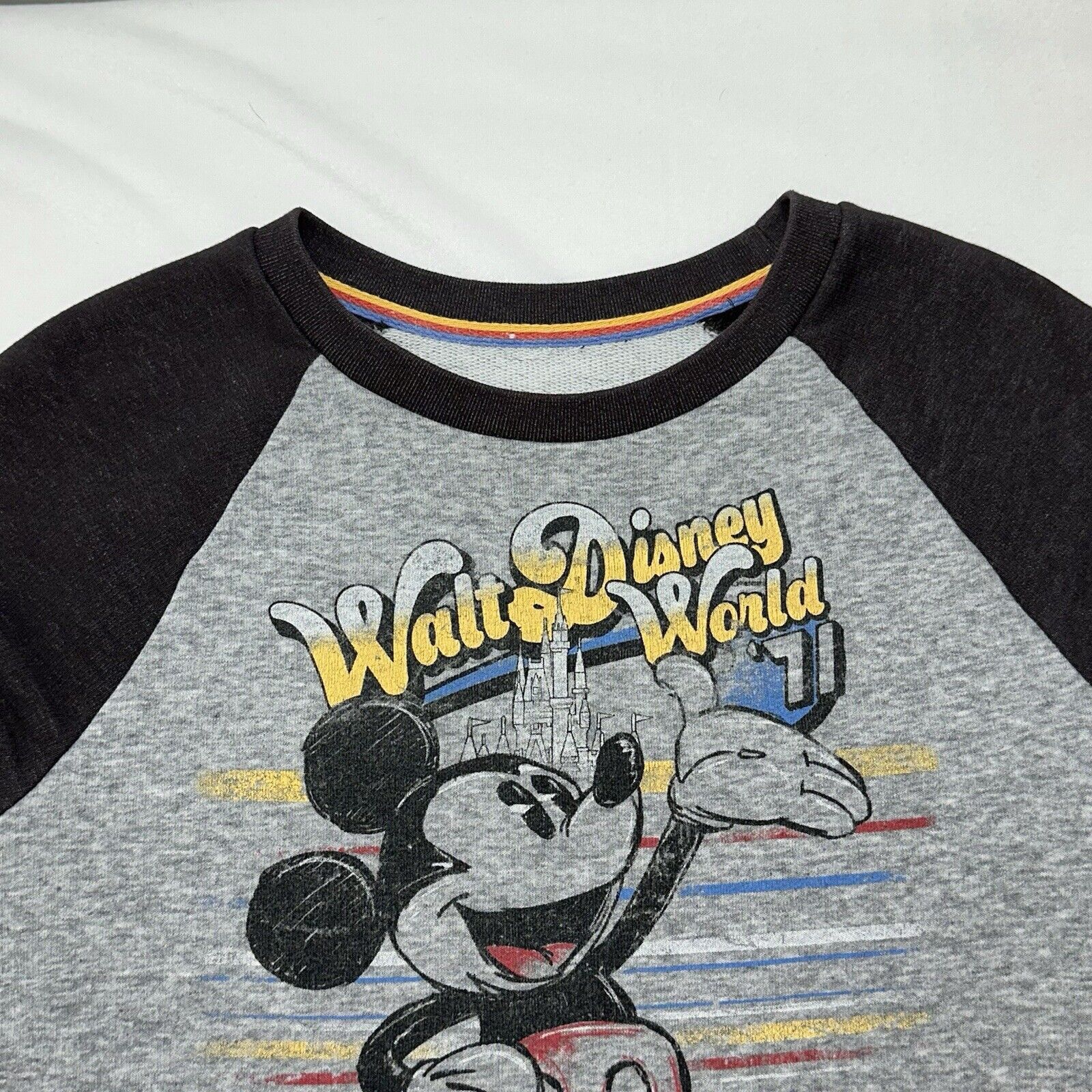 Disney Disney Medium Gray Black Mickey Mouse Crewneck Sweatshirt Size M / US 6-8 / IT 42-44 - 4 Thumbnail