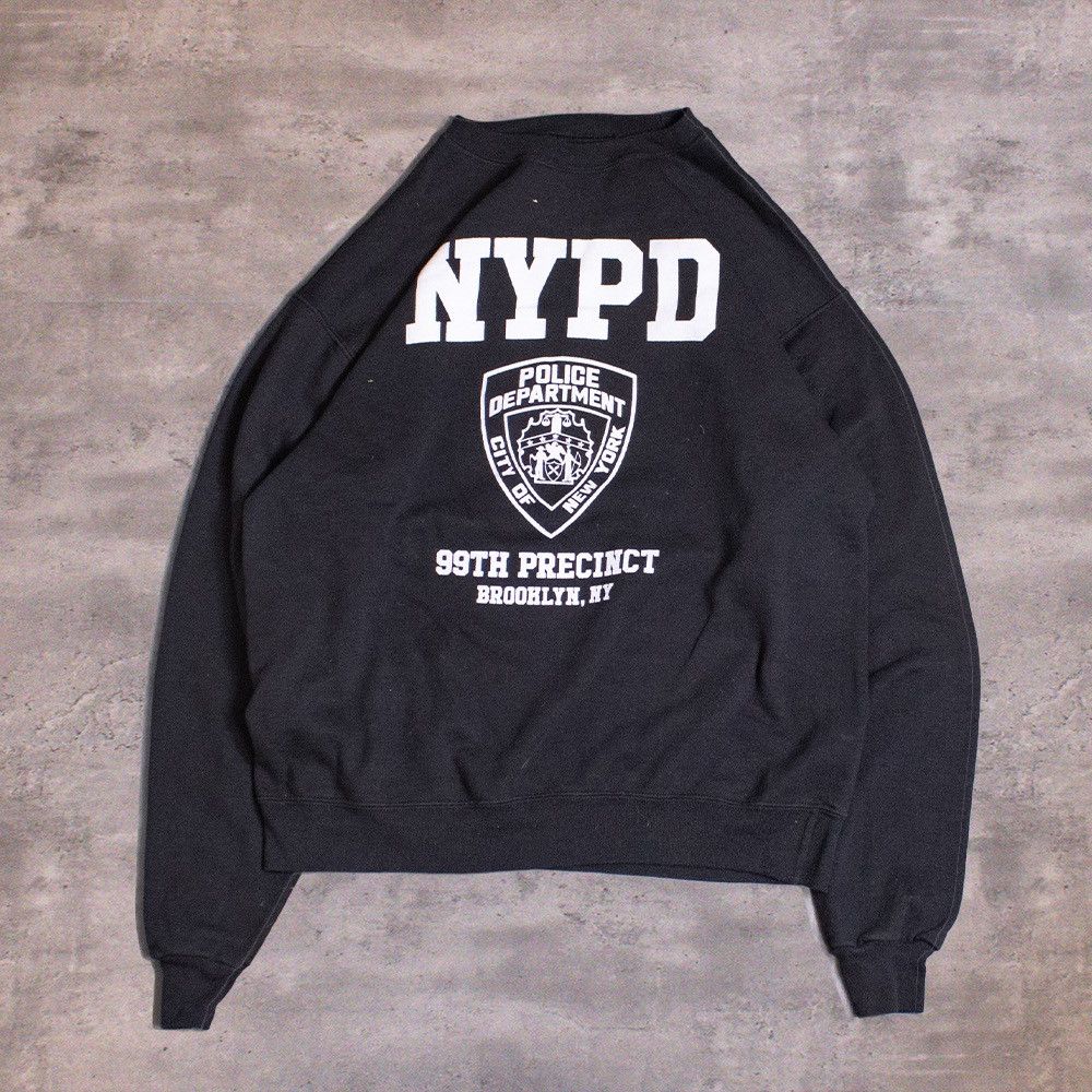 Hanes Hanes NYPD New York Brooklyn Black Boxy Crewneck Sweater Size US L / EU 52-54 / 3 - 1 Thumbnail