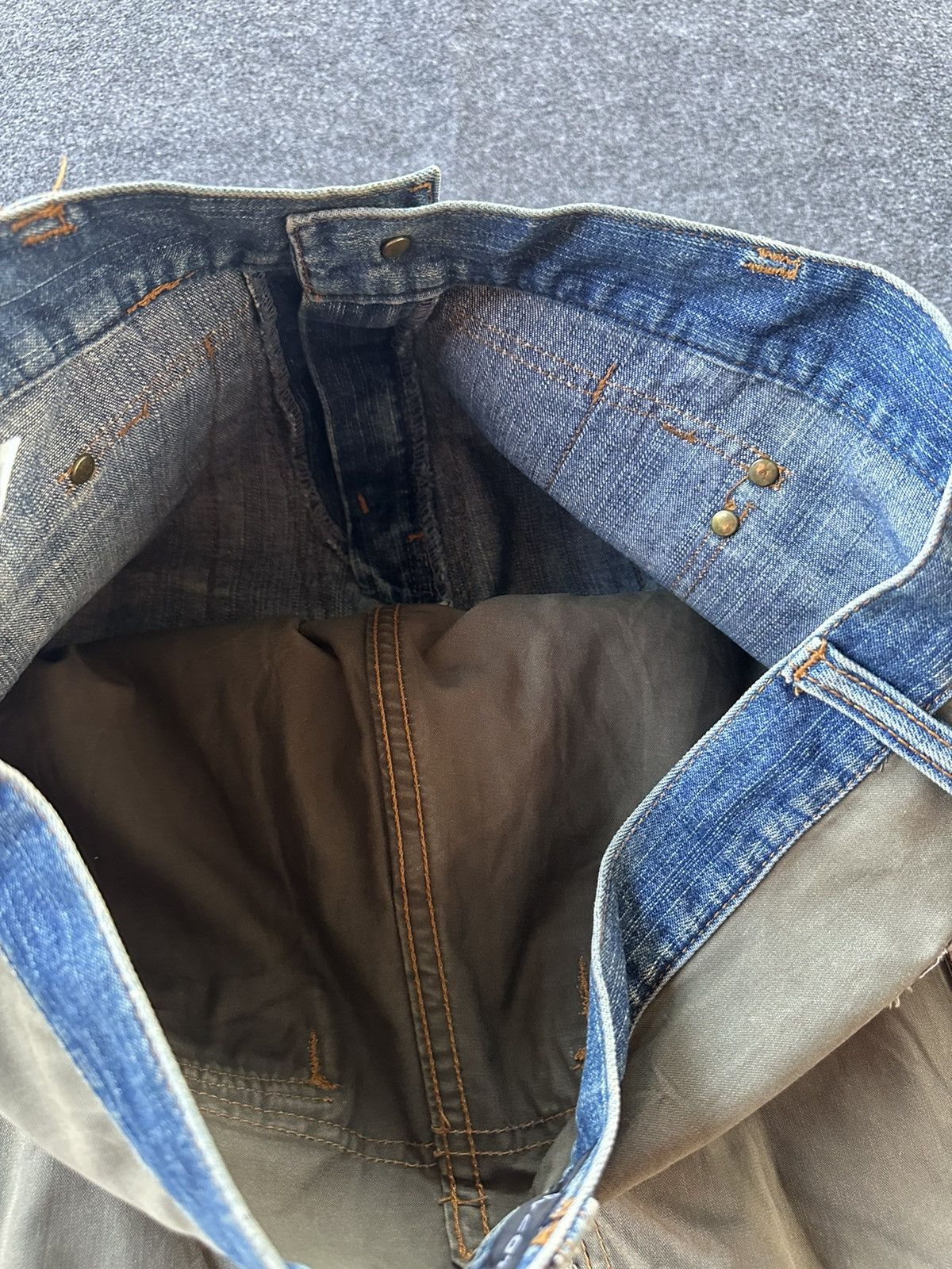Boycott Vintage Boycott 2 Tones Denim+Cargo Pant 34x31 D162 Size US 34 / EU 50 - 12 Thumbnail