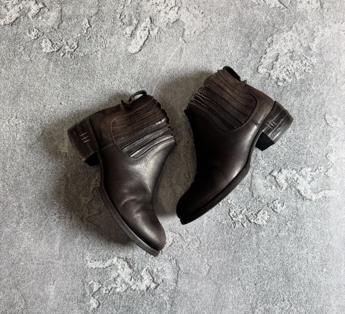 Designer × MoMA MOMA 37size leather brown shoes boots ankle cowboy biker Size US 7 / IT 37 - 2 Thumbnail