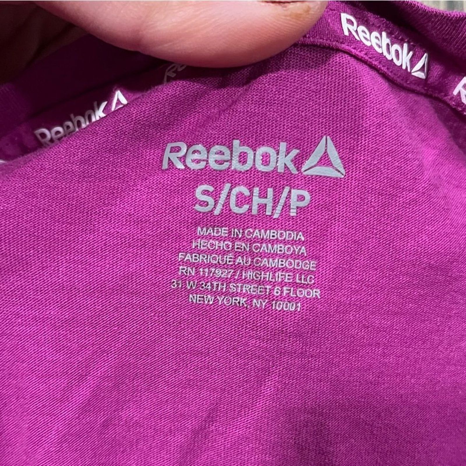 Reebok Reebok Performace Top Short Sleeve Logo Print Purple Small Size S / US 4 / IT 40 - 3 Thumbnail