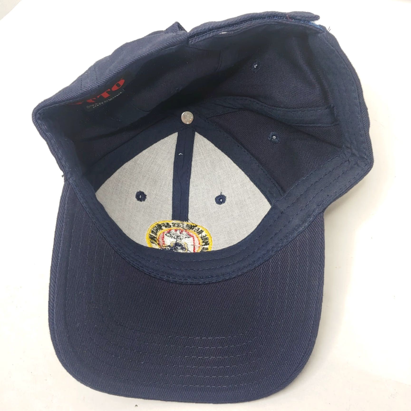 Vintage Otto Police & Fire Retirees of Ohio Cap Mens Adjustable Blue Cotton Canvas Strap Back Size ONE SIZE - 4 Thumbnail
