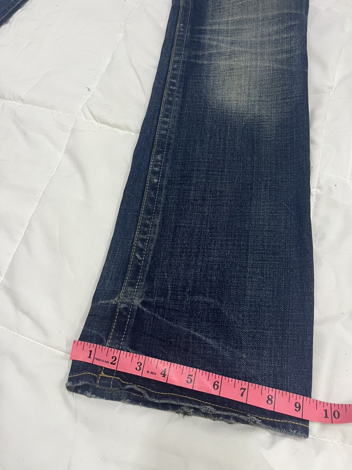 14th Addiction × Japanese Brand × semanticdesign SEMANTIC DESIGN DENIM FLARE JEANS LEATHER TRIMMED Size US 33 - 25 Thumbnail