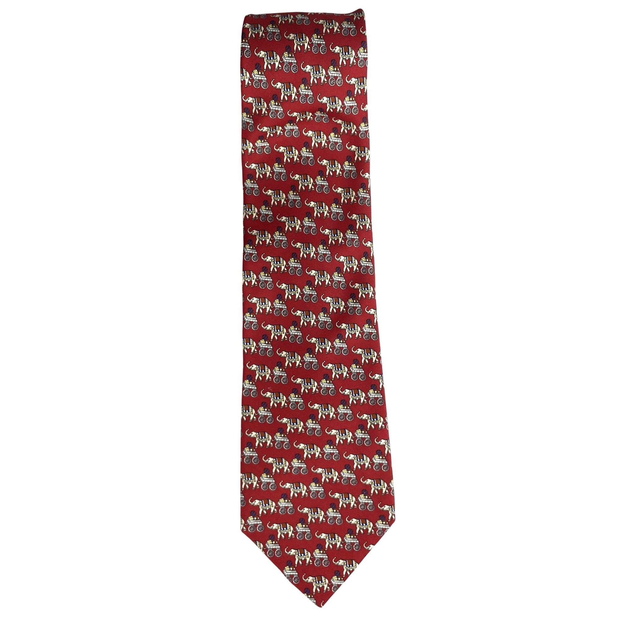 Brooks Brothers Brooks Basics Brooks Bros Red Silk Tie Repeating Elephant Pr Size ONE SIZE - 5 Thumbnail
