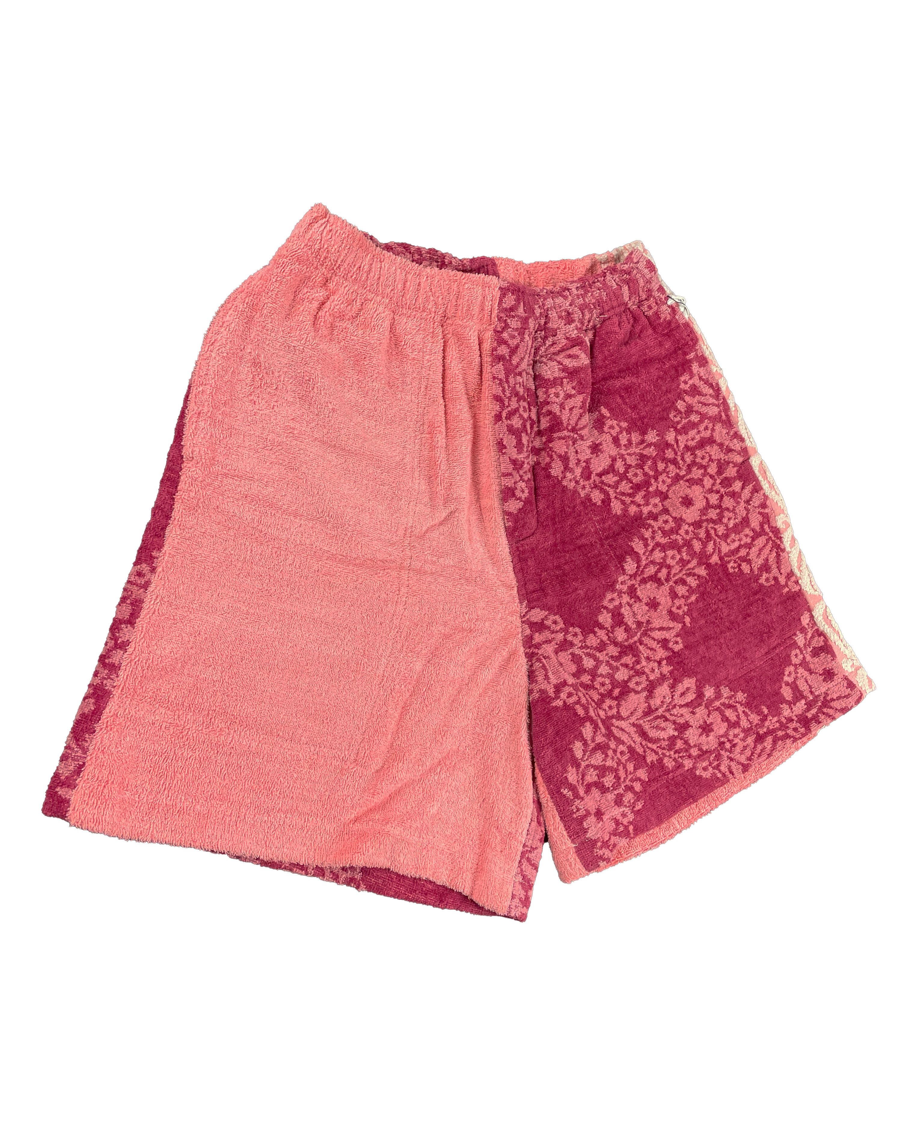 Bode One-of-a-Kind 1/1 Floral Wine Towel Shorts Size US 31 - 3 Thumbnail