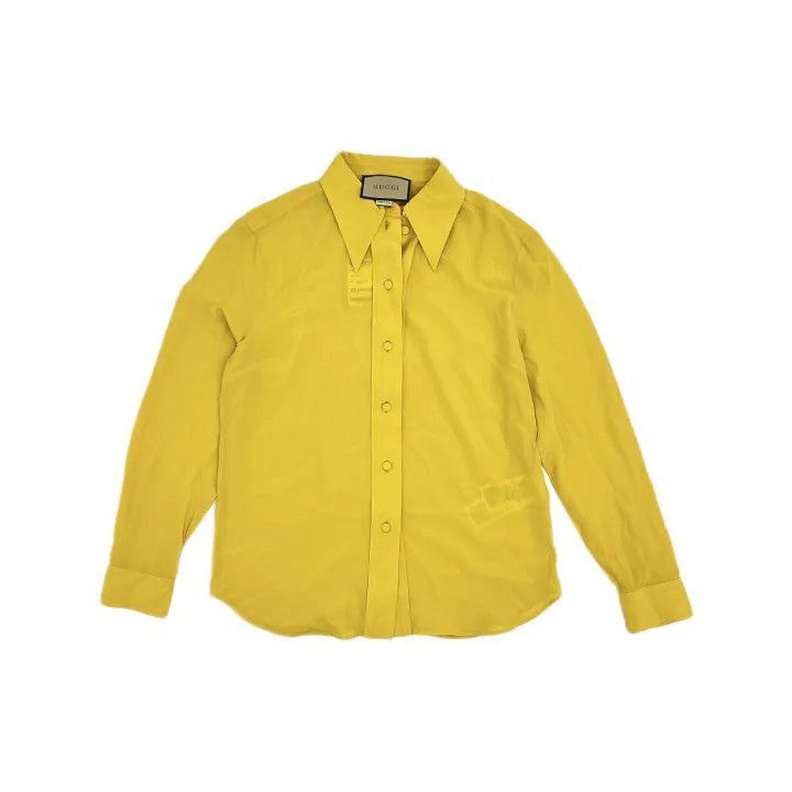 Gucci Gucci Yellow Long Sleeve Button-Up Shirt-2507 Size L / US 10 / IT 46 - 8 Thumbnail