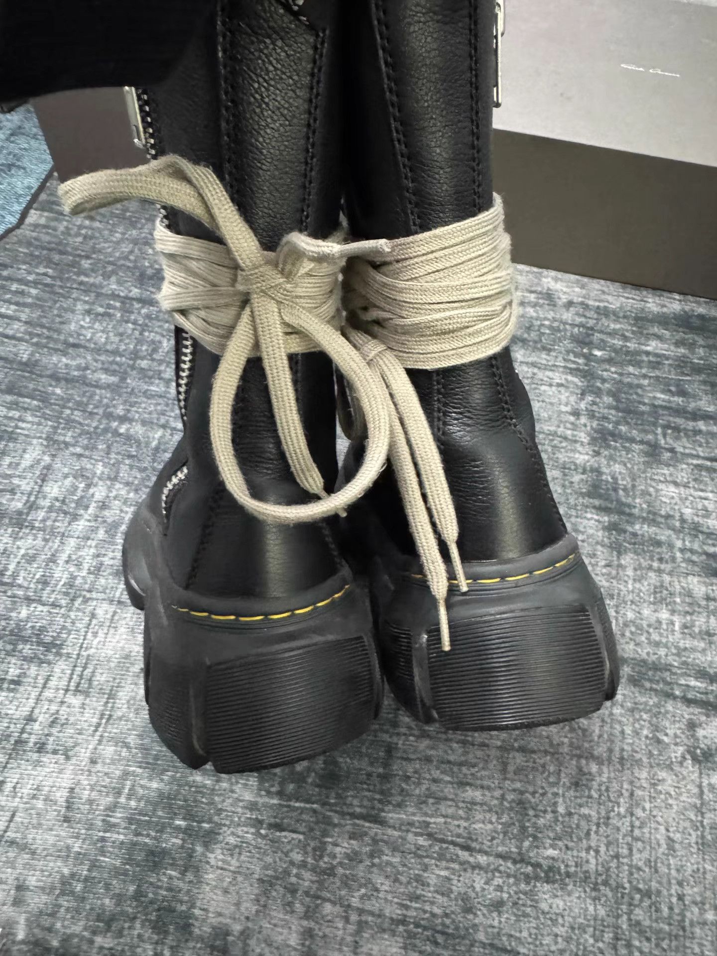 Rick Owens Rick Owens × Dr. Martens High Top Boots Size US 8 / IT 38 - 4 Thumbnail