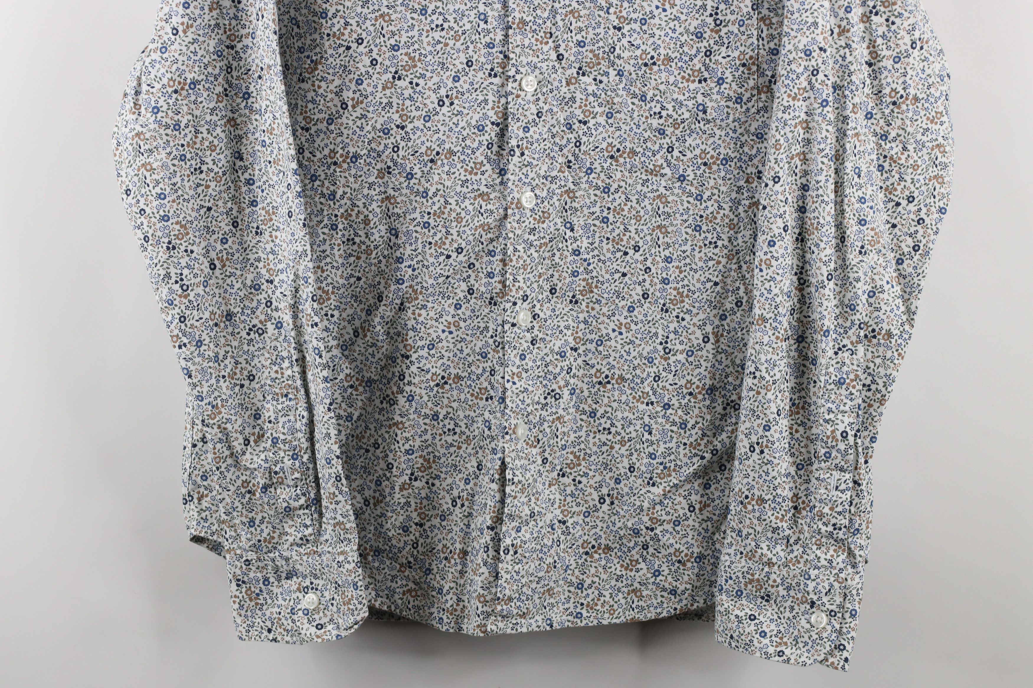 J.Crew × Vintage J Crew Flex Washed Flower Tapestry Button Down Shirt Size US L / EU 52-54 / 3 - 3 Thumbnail