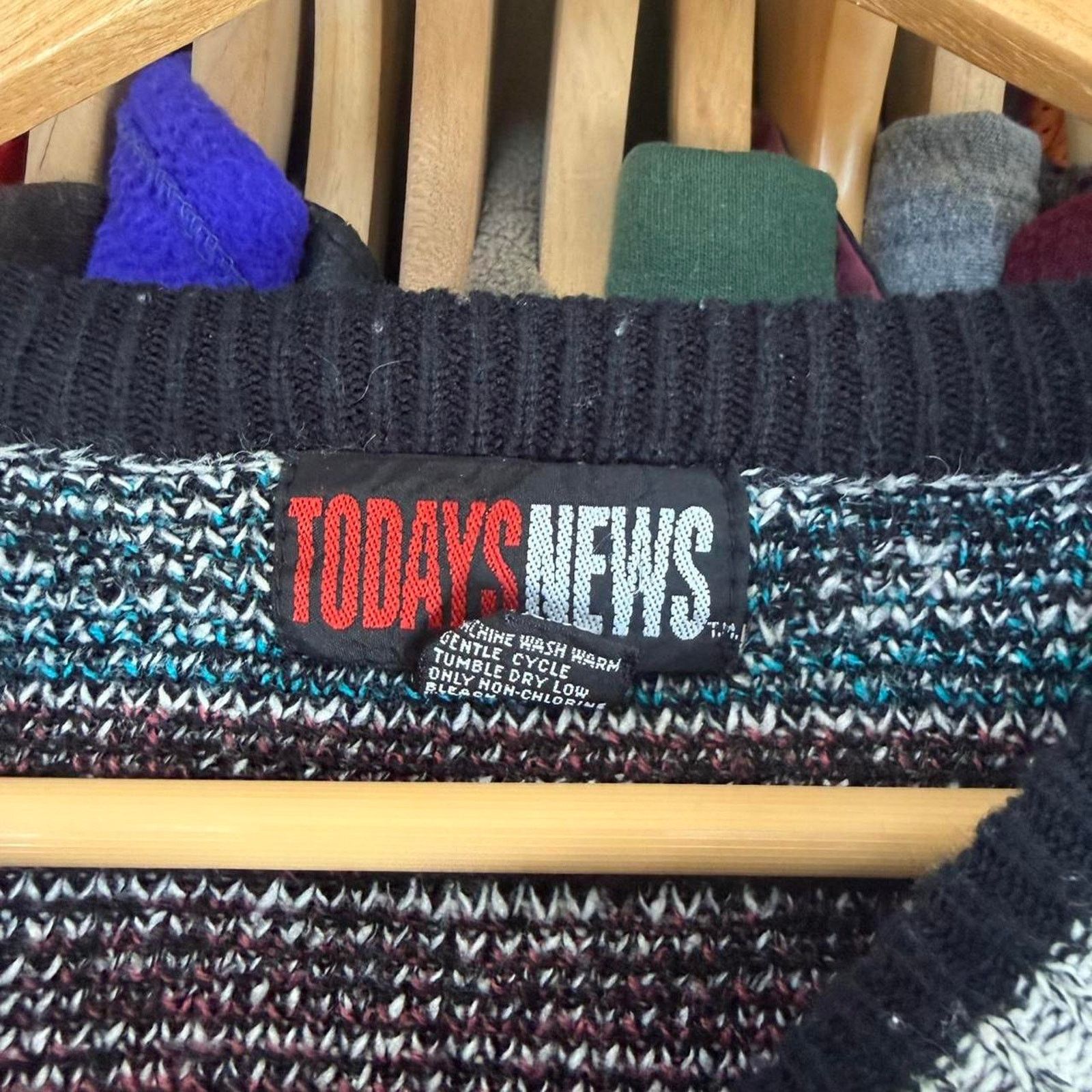 Other Vintage Todays News Geometric Sweater With Cool Pattern Size US M / EU 48-50 / 2 - 5 Thumbnail