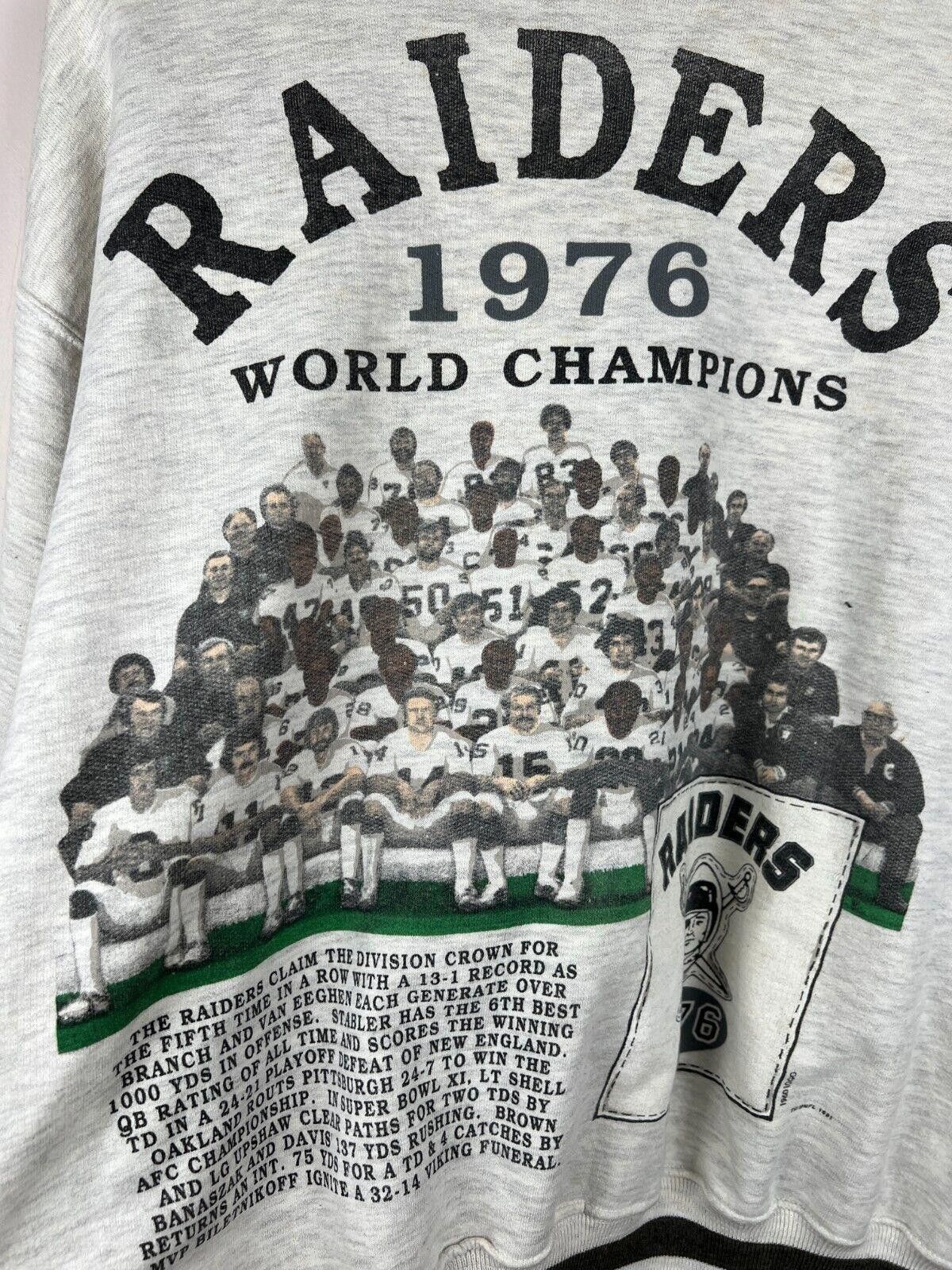 NFL × Vintage 1991 Long Gone Vintage Oakland Raiders Snap Jacket Cotton Size US XL / EU 56 / 4 - 3 Thumbnail
