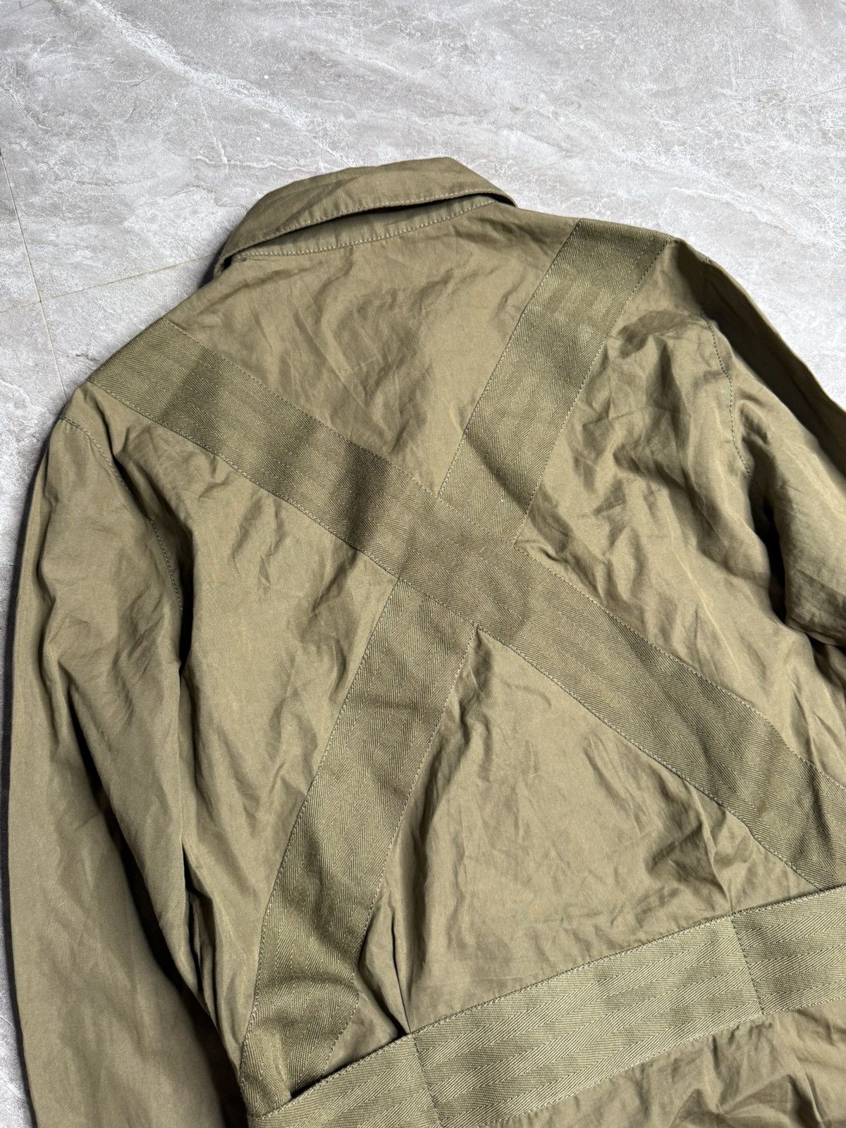 Alexander McQueen Alexander Mcqueen 2003 Military Green Bondage Belted Shirt Size S / US 4 / IT 40 - 3 Thumbnail