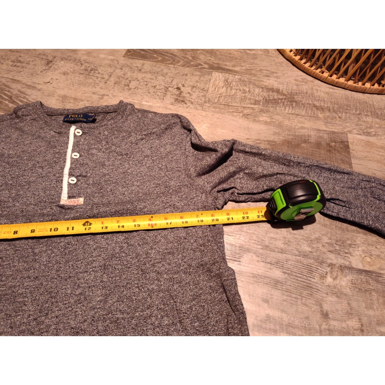 Ralph Lauren Polo Ralph Lauren Guide Shirt Men L Long Sleeve Crew Neck Heathered Gray Classic Size US L / EU 52-54 / 3 - 6 Thumbnail