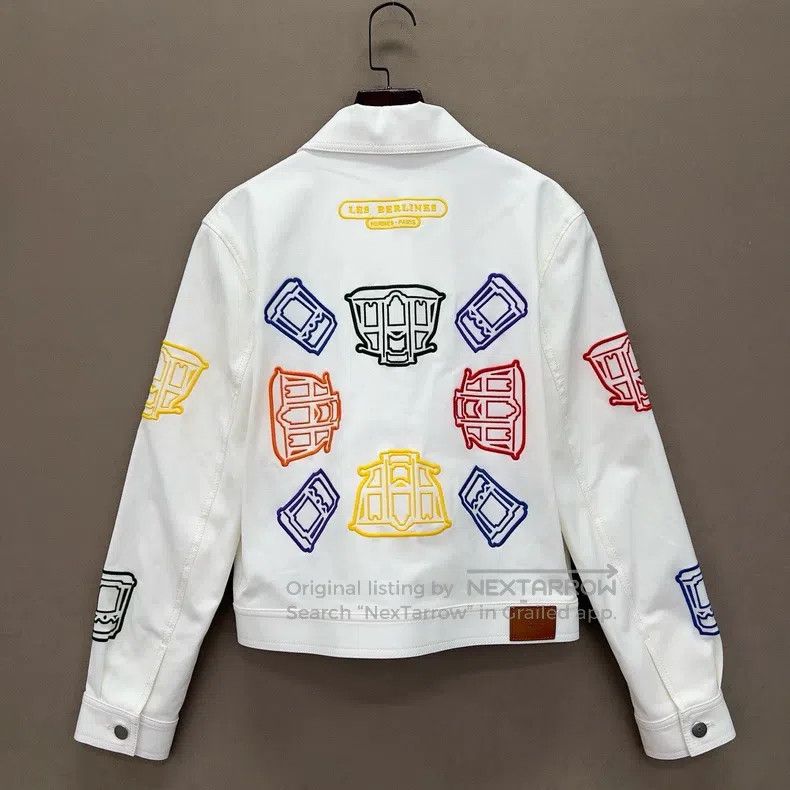 Hermes Hermes Embroidered Pattern Single Breasted Casual White De Size XS / US 0-2 / IT 36-38 - 2 Thumbnail