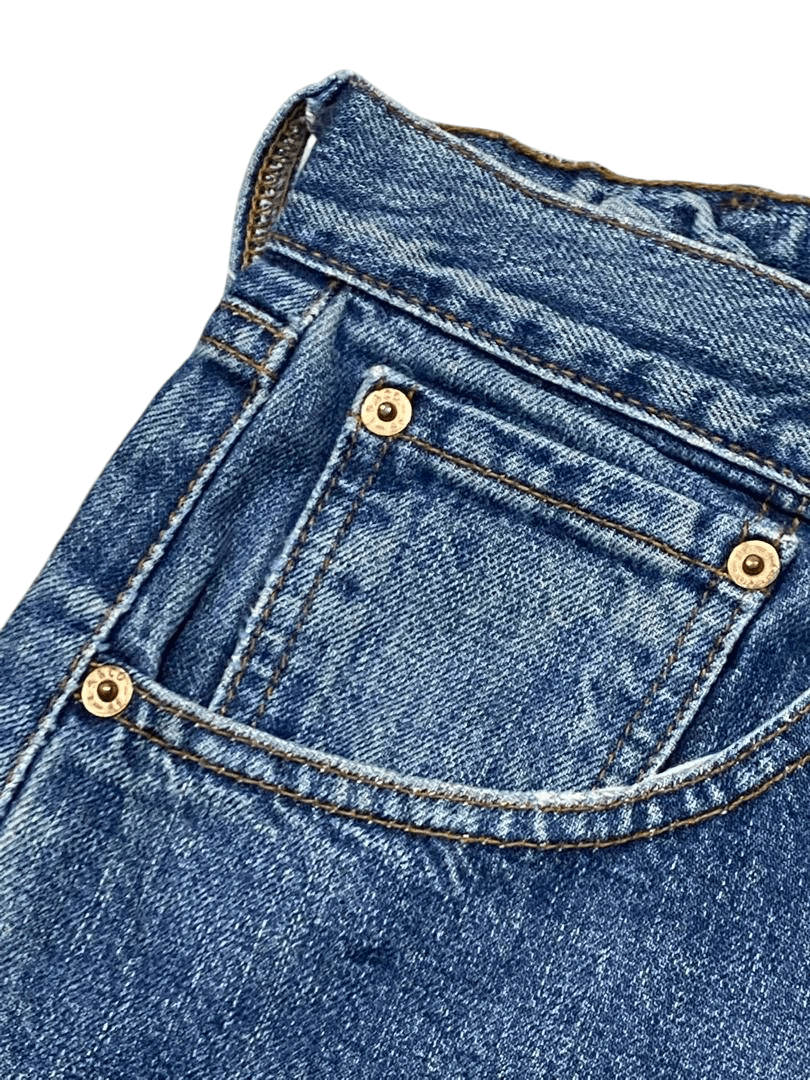 Levi's Vintage Y2K Levi's 504 Blue Washed Distressed Baggy Jeans Size US 34 / EU 50 - 4 Thumbnail