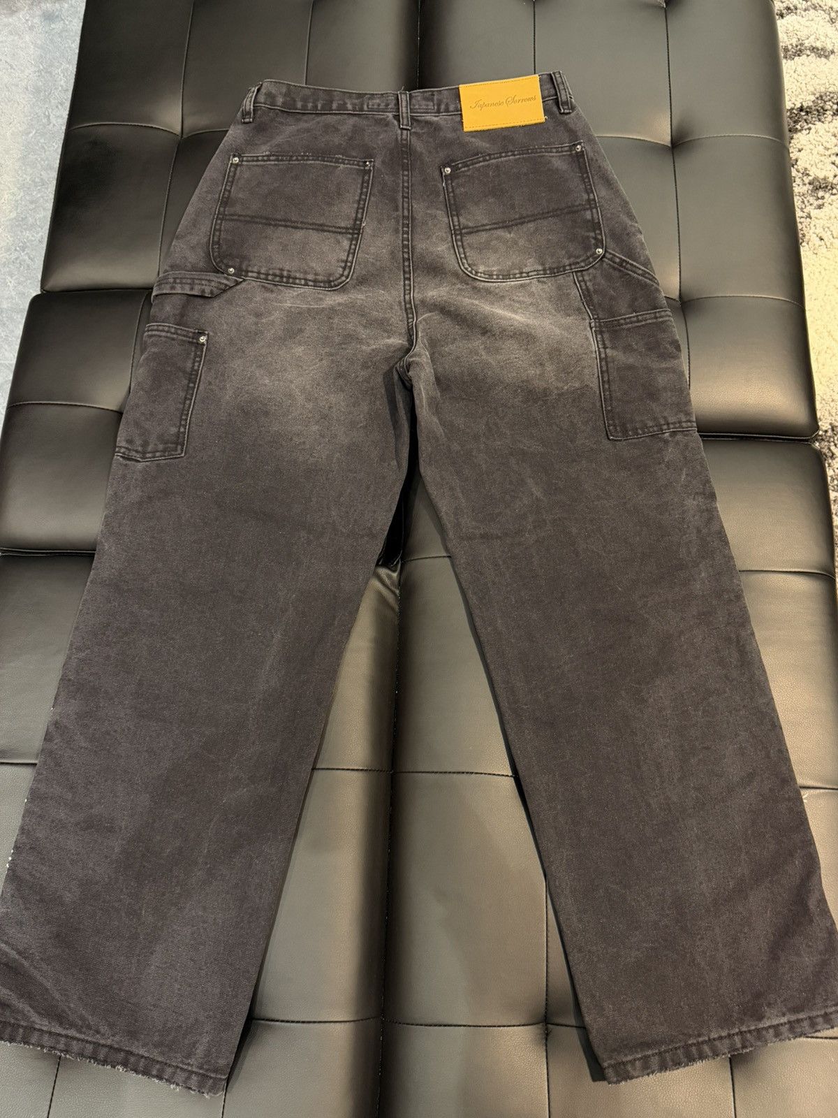 Other Size 36 - JP Sorrow Rhinestone Double Knee Denim Black Size US 36 / EU 52 - 5 Thumbnail