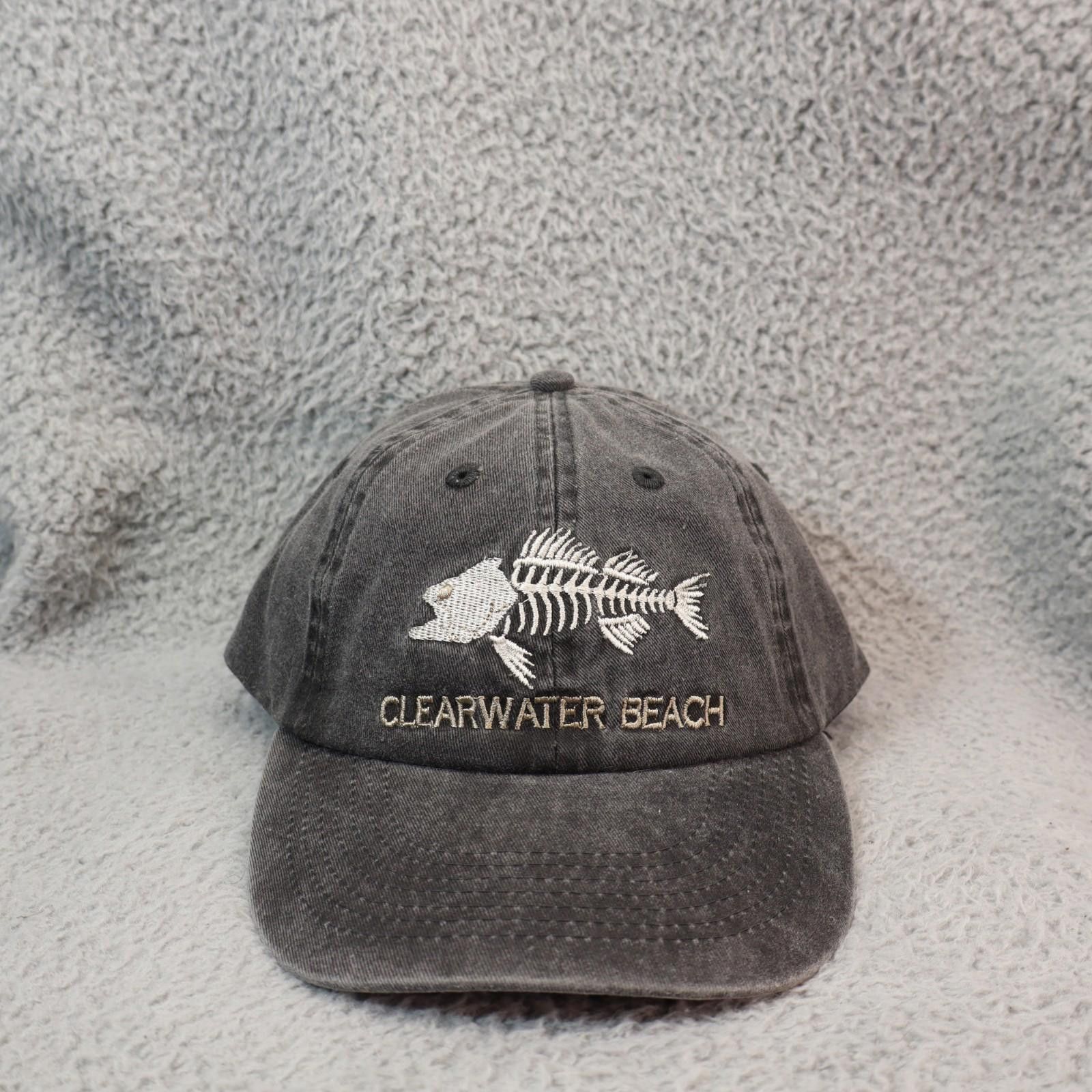 Other Clearwater Beach Hat Cap Adjustable Fishbone Black Acid Wash Size ONE SIZE - 1 Thumbnail