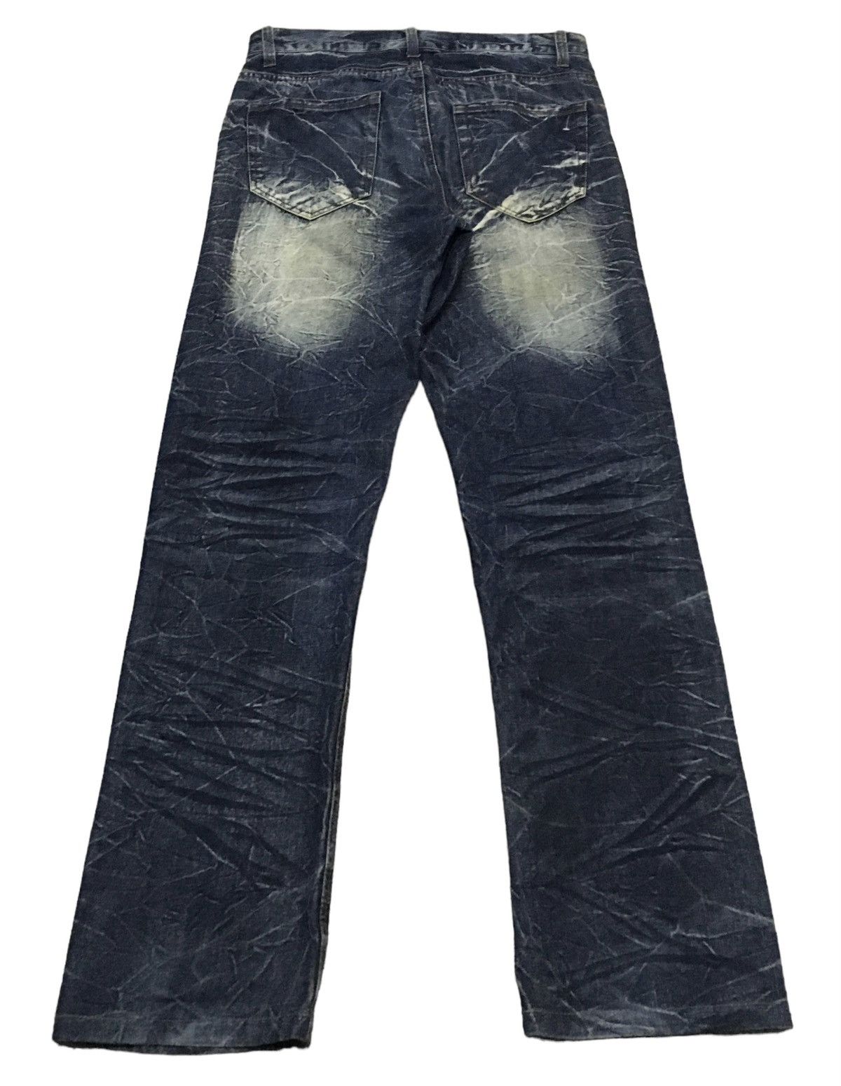 If Six Was Nine × LOWBOX × Vintage Lowbox Asymmetrical Muddy Wash Cargo Flared Denim Jeans 90s Size US 35 - 2 Thumbnail
