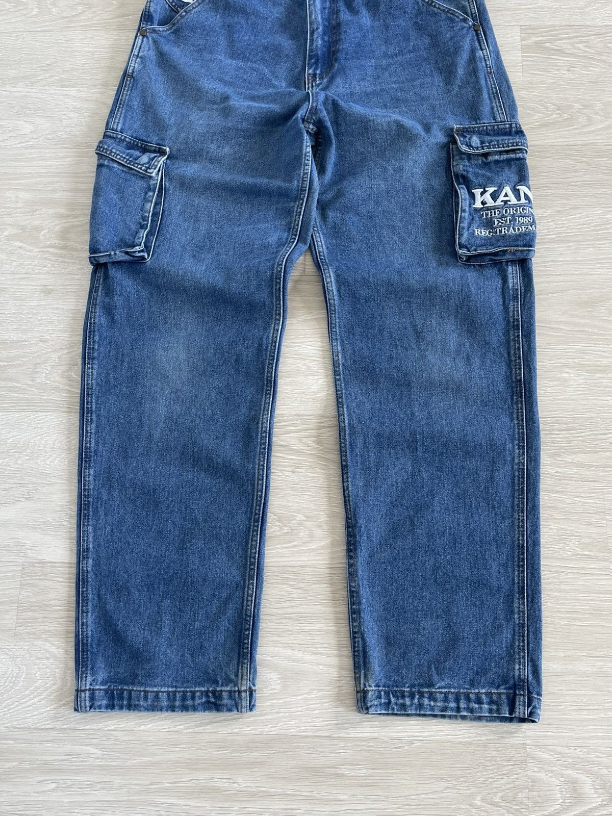 Karl Kani Karl Kani Embroidered Y2k High Waist Loose Cargo Jeans Size US 34 / EU 50 - 7 Thumbnail