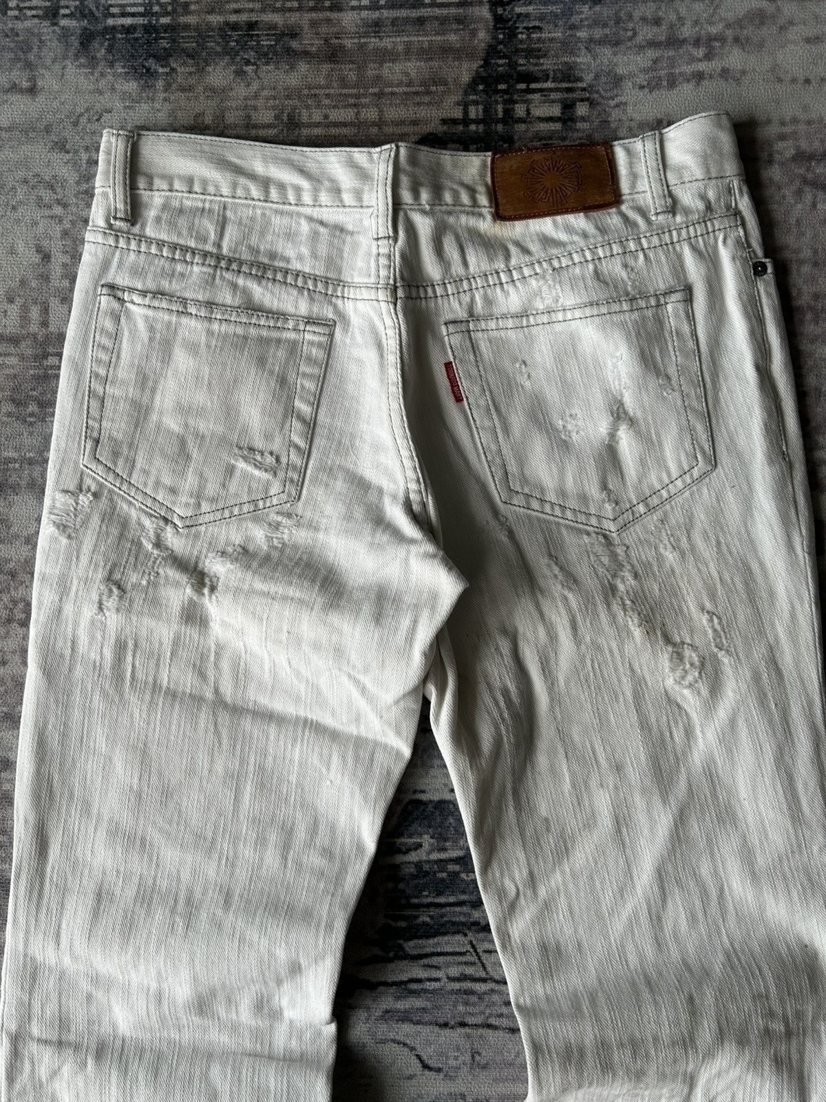 Tornado Mart Tornado Mart Super Flared Distressed Jeans Size US 31 - 10 Thumbnail