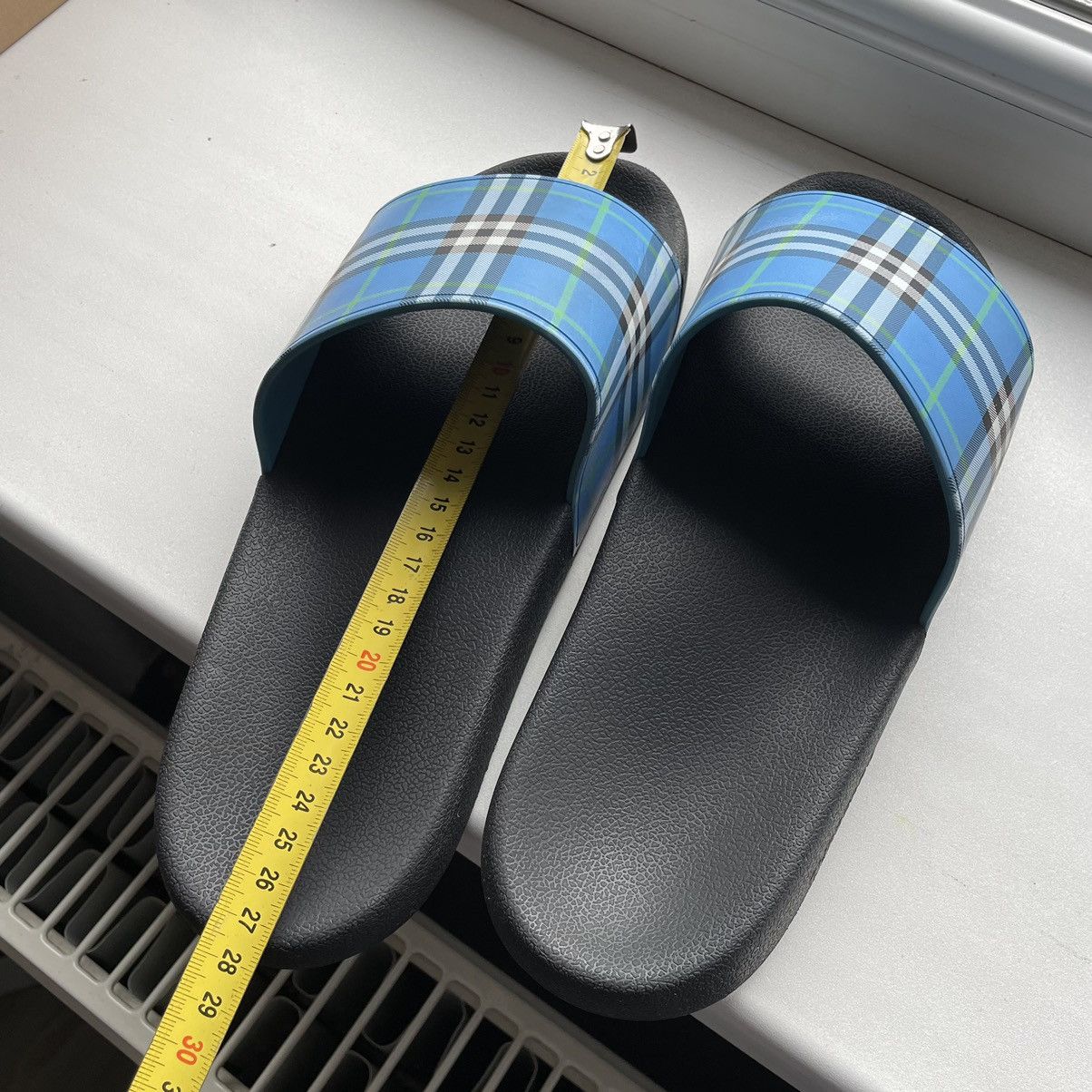 Burberry Burberry Furley Blue Nova Check Slides / Sandals / Slippers Size US 9 / EU 42 - 17 Thumbnail