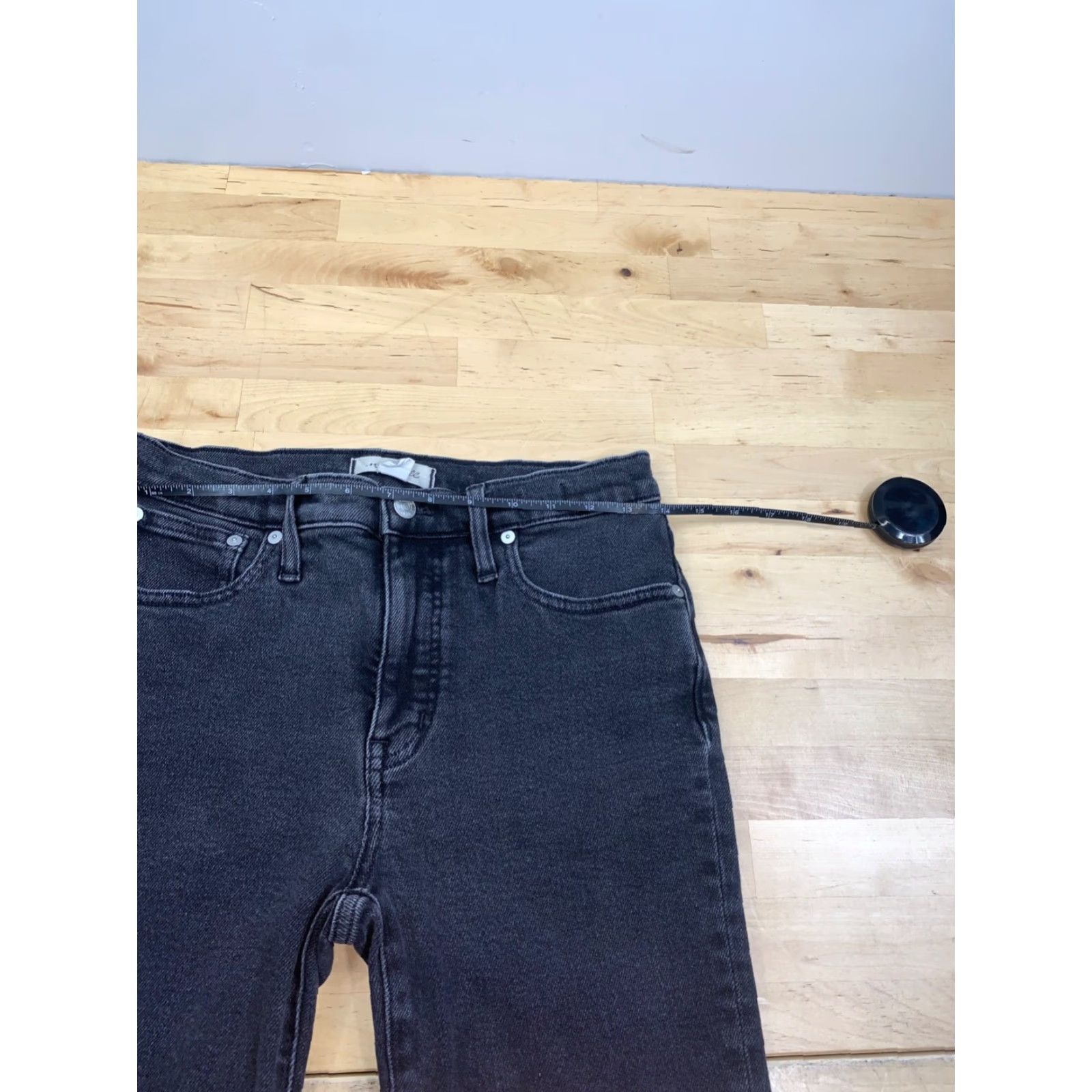 Madewell Jeans Womens Mid Rise Kick Out Flared 27 Black Denim 27x26