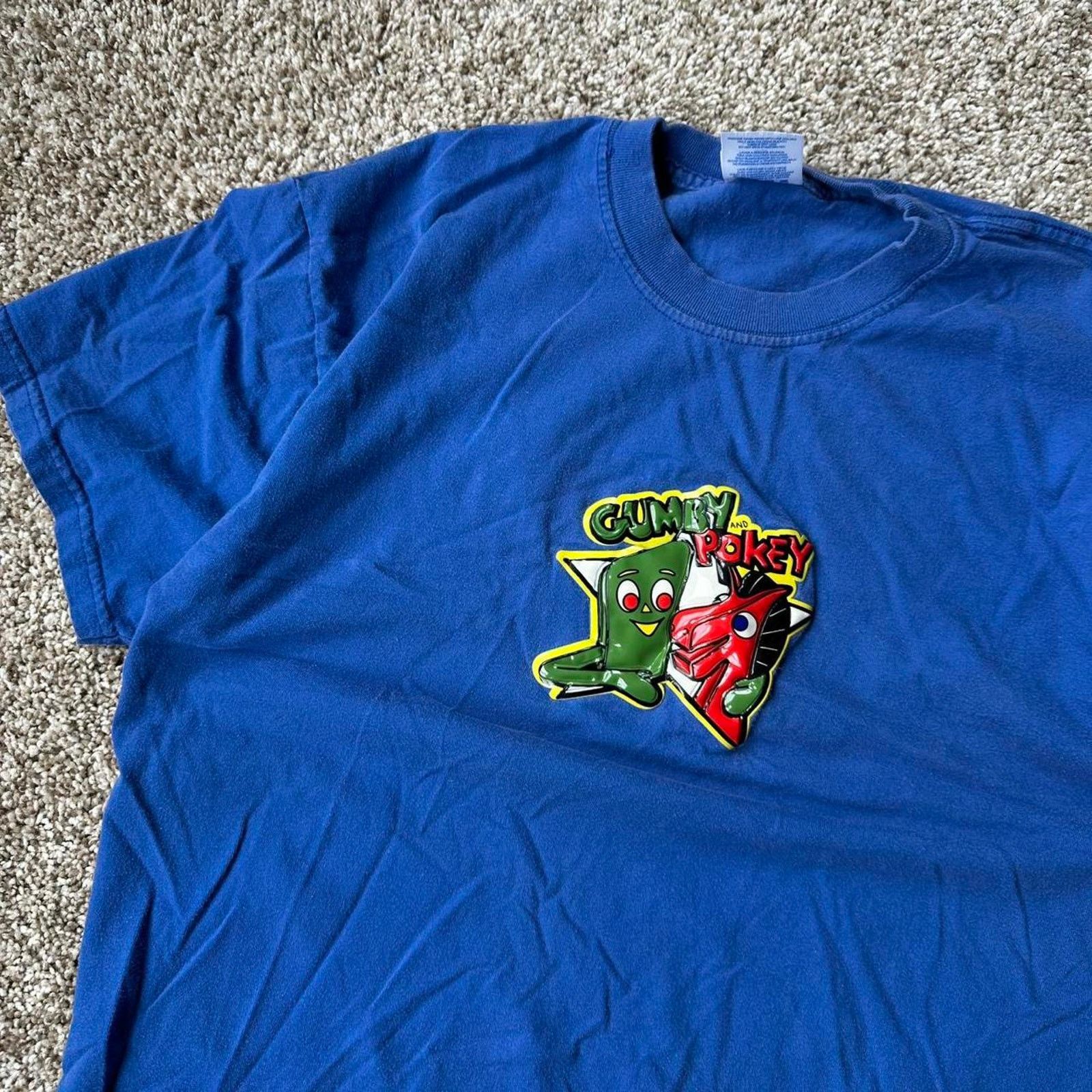 Vintage Vintage Y2K Gumby and Pokey Puffy Raised Plastic 3D Shirt Size US M / EU 48-50 / 2 - 4 Thumbnail