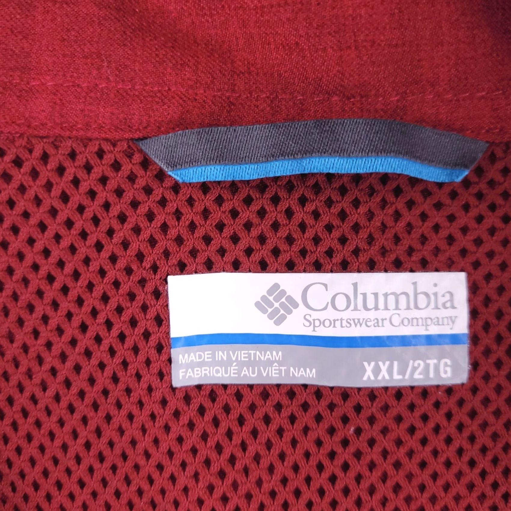 Vintage Columbia Shirt Mens 2XL Red Fishing Vented Long Sleeve Button Polyester Size US XXL / EU 58 / 5 - 2 Thumbnail