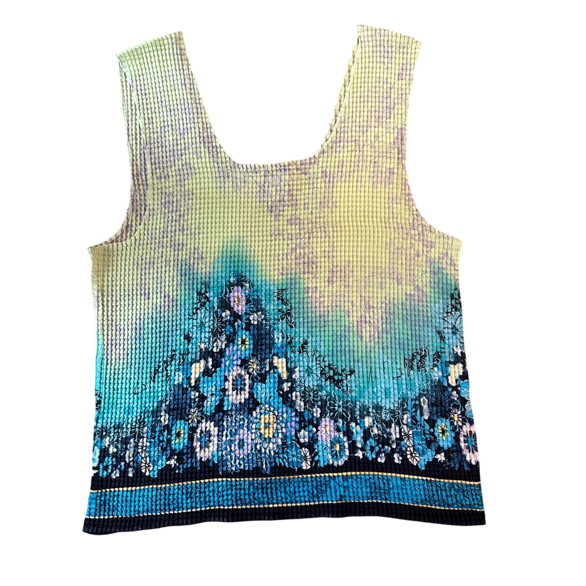 Vintage Vintage Nicola Y2K Vibrant Floral Crinkle Scrunch 2X Top Size XXL / US 16-18 / IT 52-54 - 6 Thumbnail