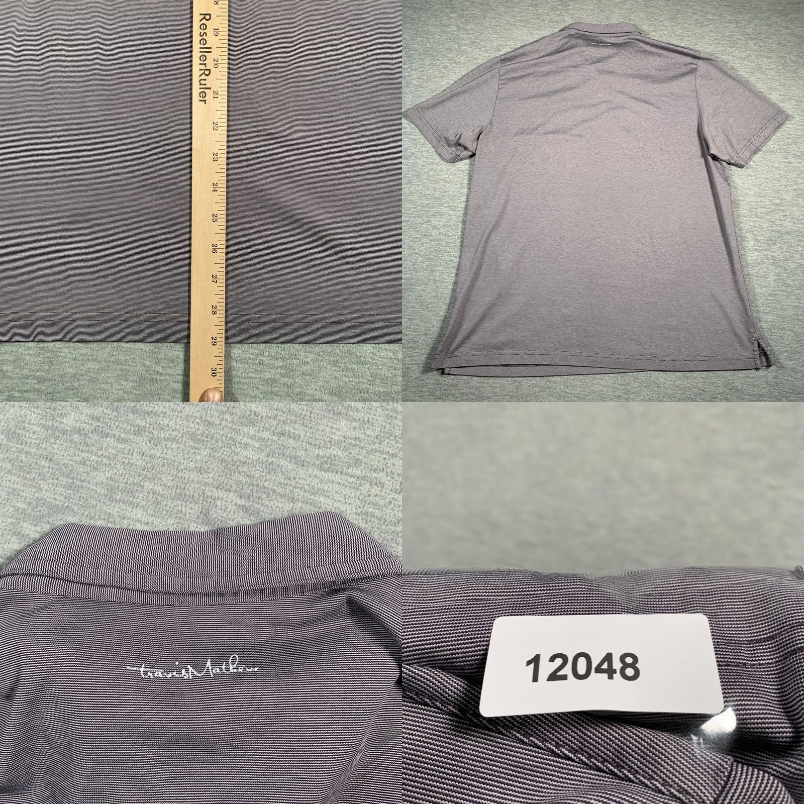 TravisMathew VINTAGE Travis Mathew Polo Shirt Mens 2XL Purple Micro Stripe Golf Stretch Logo Size US XXL / EU 58 / 5 - 8 Thumbnail