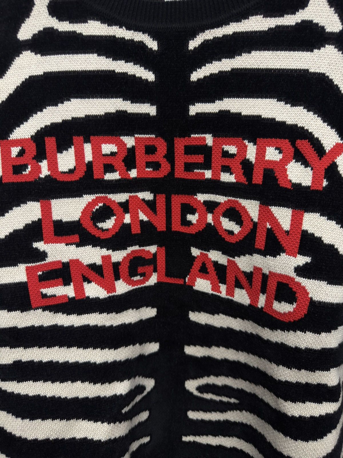 Burberry Burberry Zebra Jacquard Logo Knitted Sweater Size US S / EU 44-46 / 1 - 2 Thumbnail