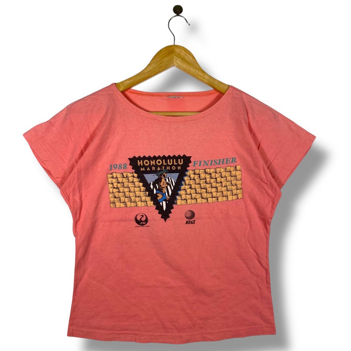 Vintage Vintage 80's HONOLULU MARATHON Finisher Graphic Women Tops Size S / US 4 / IT 40 - 1 Thumbnail