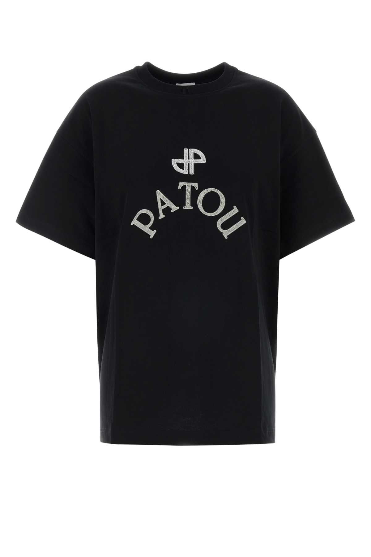 Patou Black Cotton Oversize T-Shirt Size L / US 10 / IT 46 - 1 Thumbnail