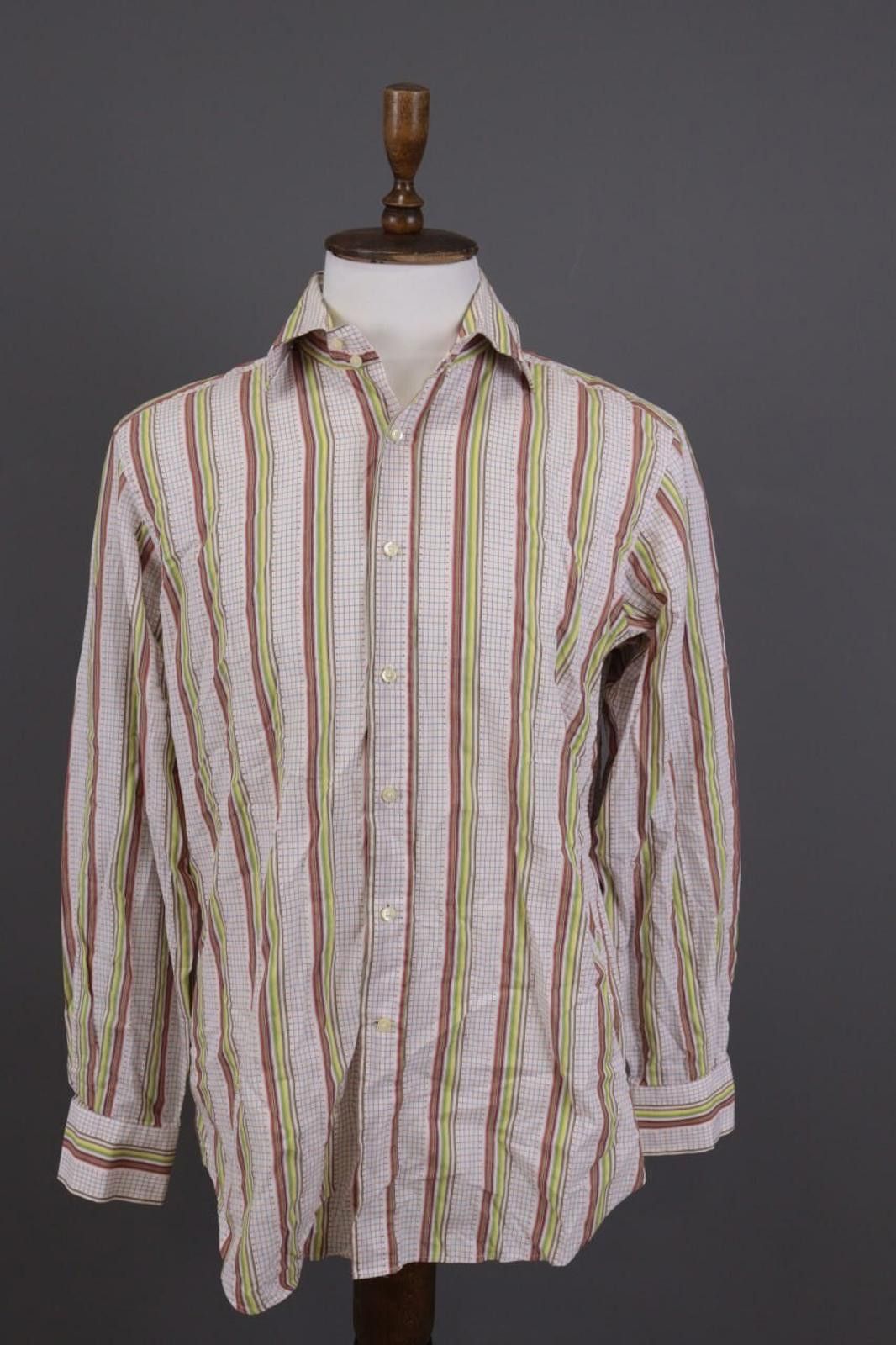 Etro Etro Milano Multicolor Striped Button Dress Shirt Size 42 Size US M / EU 48-50 / 2 - 1 Thumbnail