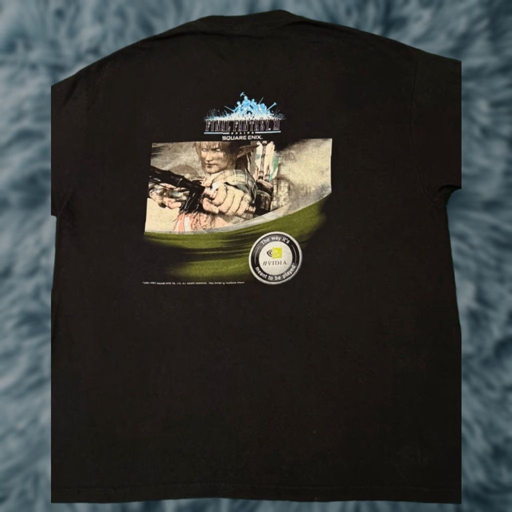 Vintage VINTAGE Final Fantasy Online Square Enix Video Game Promo Shirt 90s 2000s XL Black Mens T-Shirt Short Sleeve Size XL Size US XL / EU 56 / 4 - 1 Thumbnail
