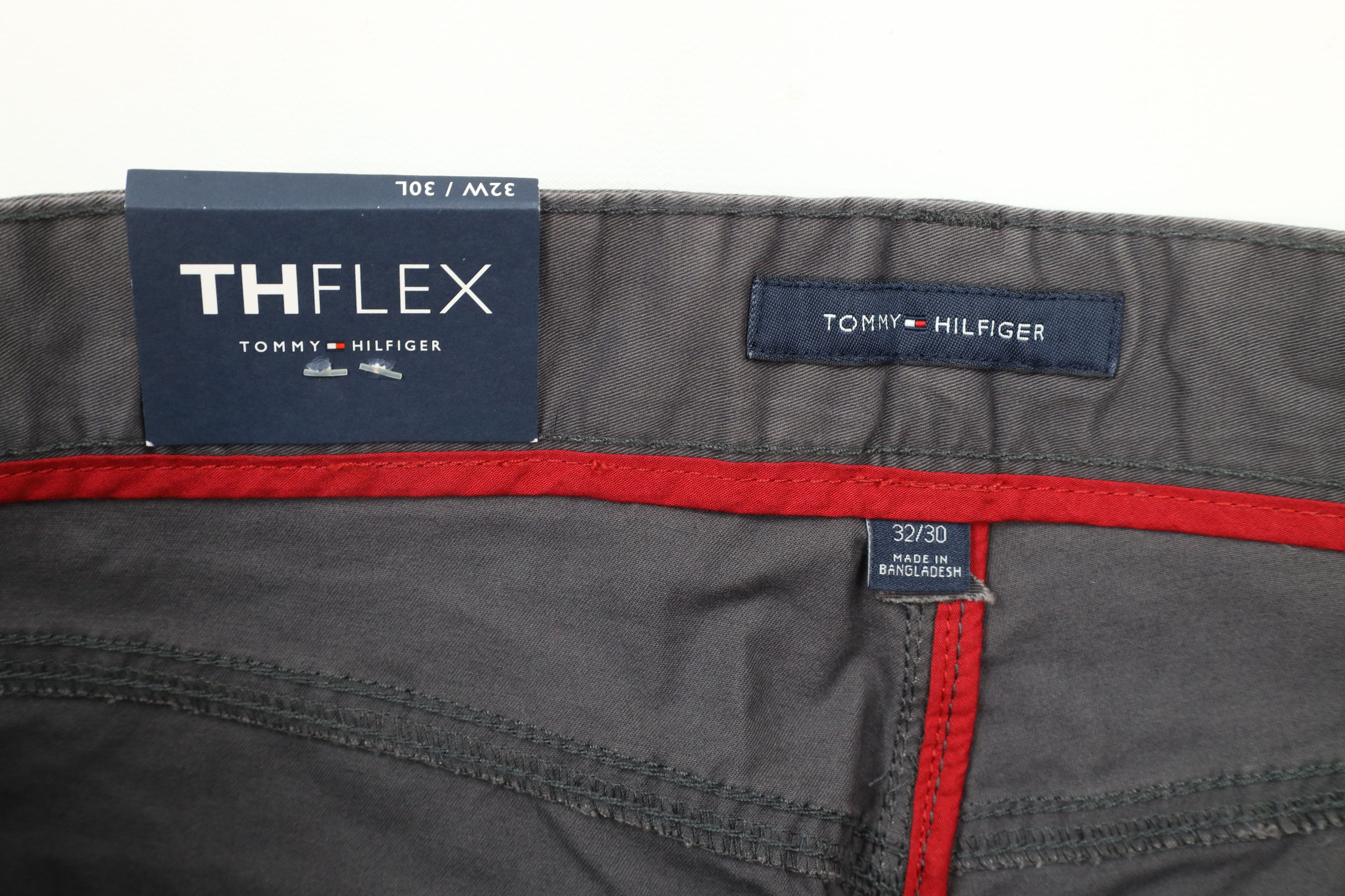 Tommy Hilfiger × Vintage New Tommy Hilfiger Stretch Straight Leg Pants Asphalt Gray Size US 32 / EU 48 - 6 Thumbnail