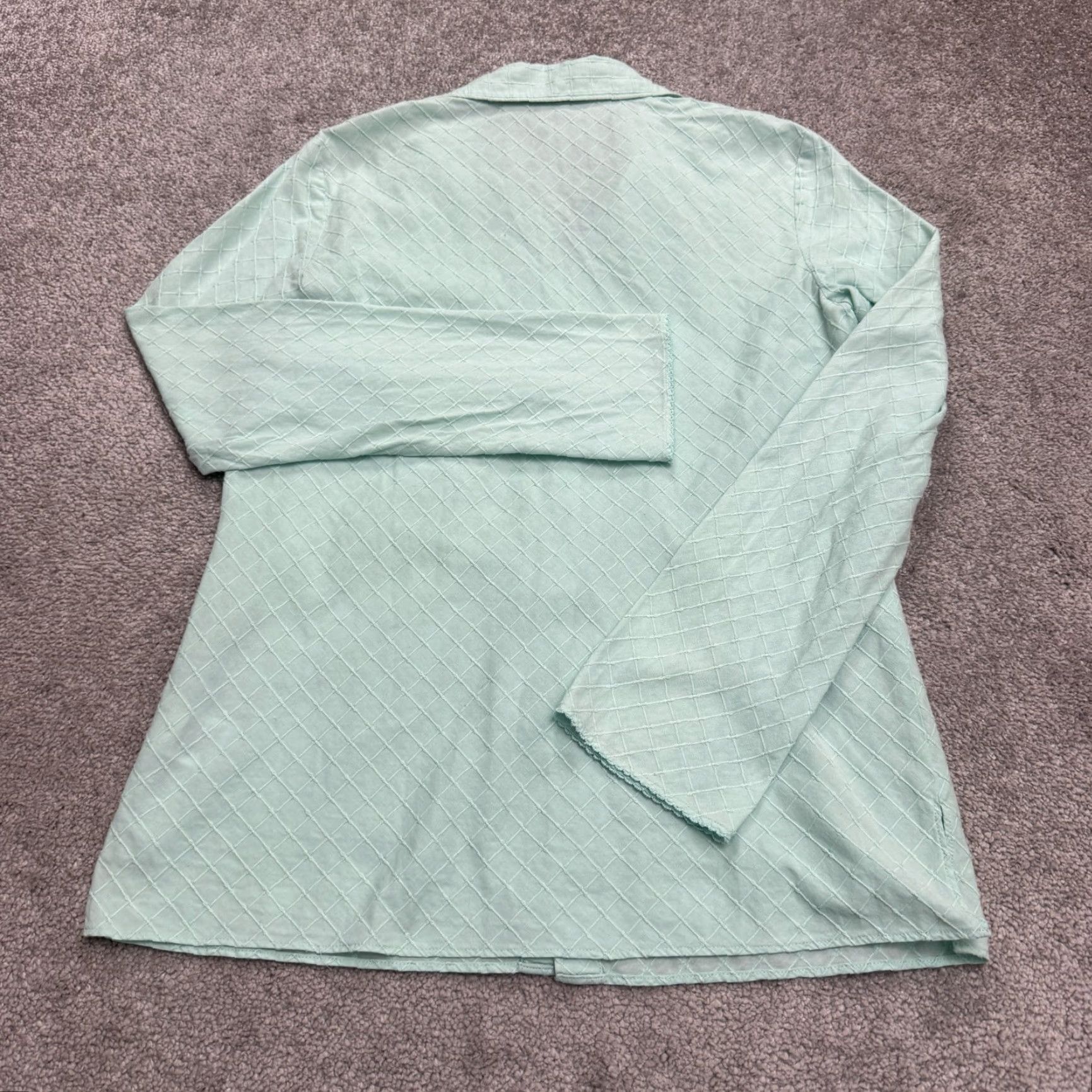 Vintage VINTAGE Sigrid Olsen Check Button-Down Shirt Womens Small Green Cotton Casual Top Size S / US 4 / IT 40 - 3 Thumbnail