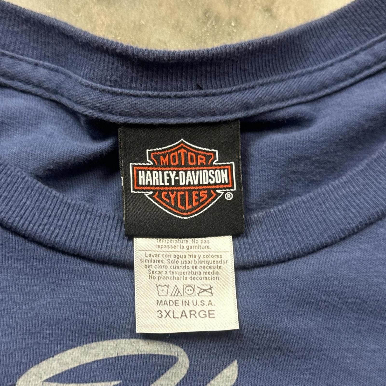 Harley Davidson Harley Davidson Allen Texas 2021 Blue Cotton T-shirt Size US XXL / EU 58 / 5 - 7 Thumbnail